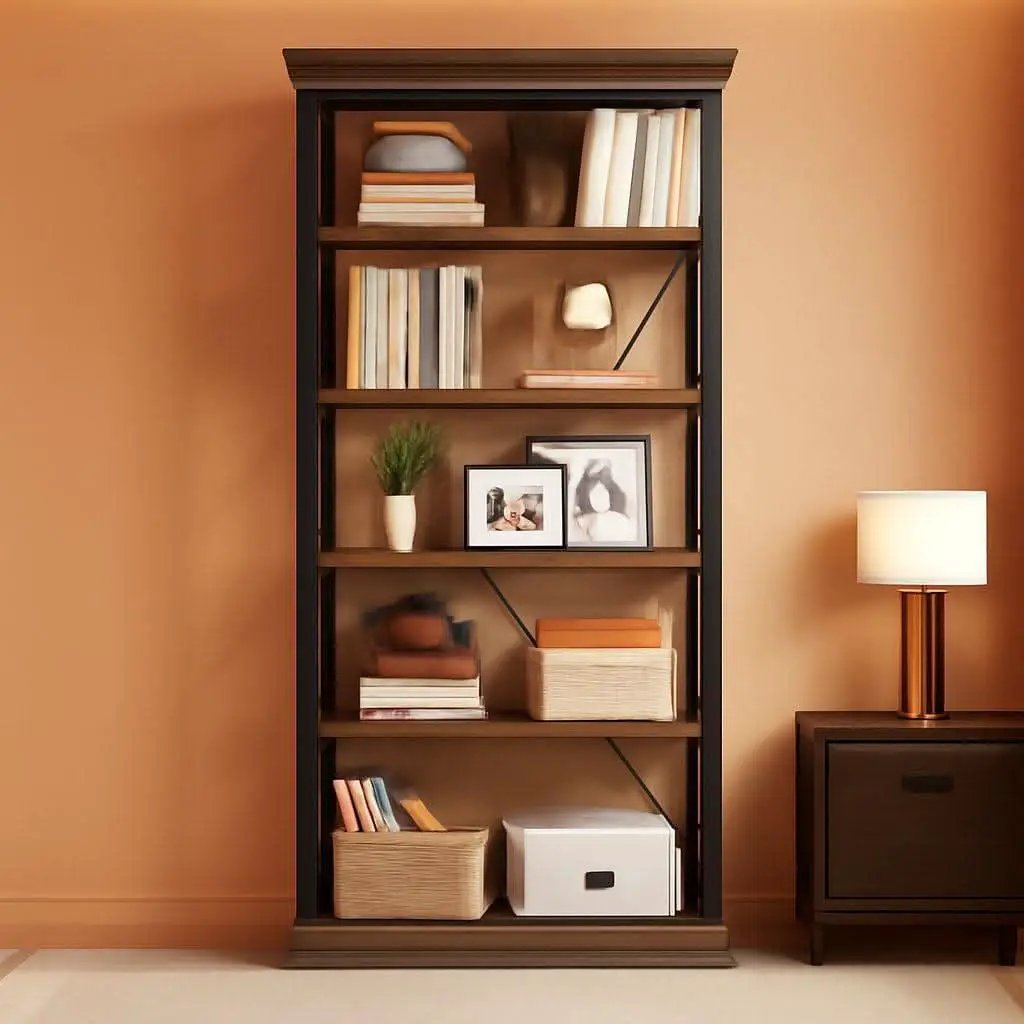 Six Tier Bookcase 71 Inch Industrial Storage Shelf from PriceLows™