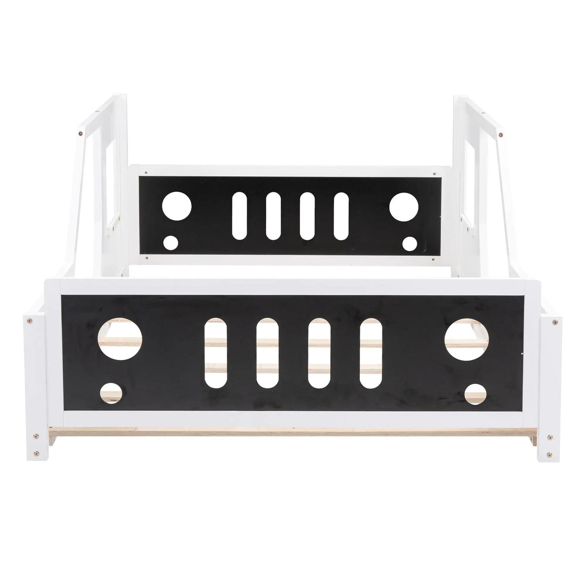 Car Shaped Platform Bed | Solid Pine Wood | Decorative Wheels