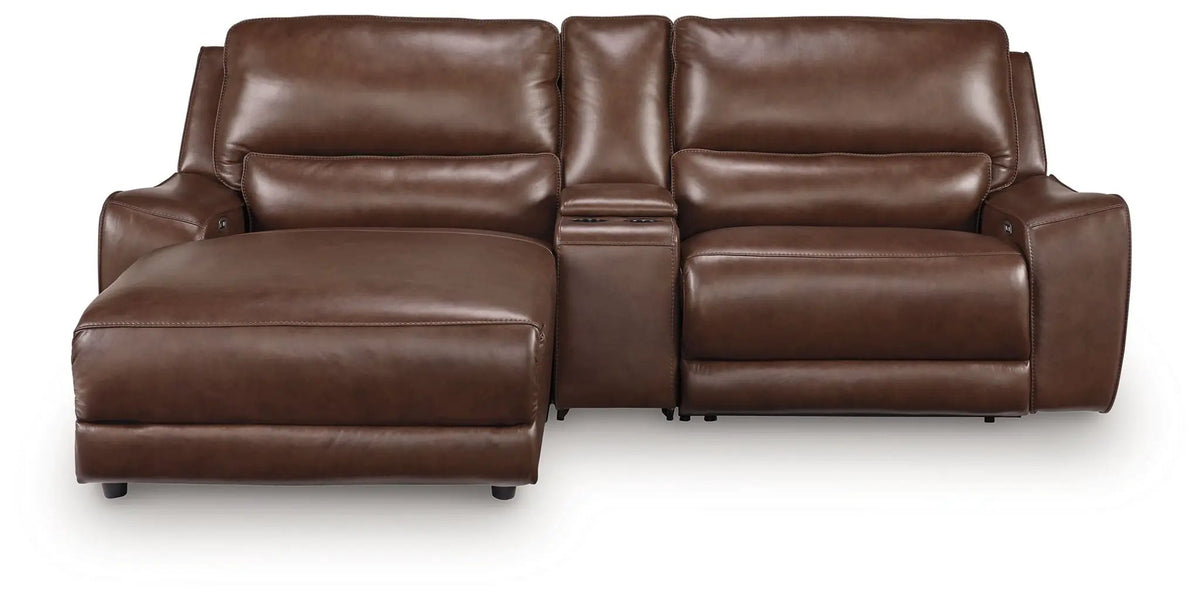 DeepWakes Power Reclining Sectional | Chaise Included | Ultra-Stylish Design | 130 Inch Length
