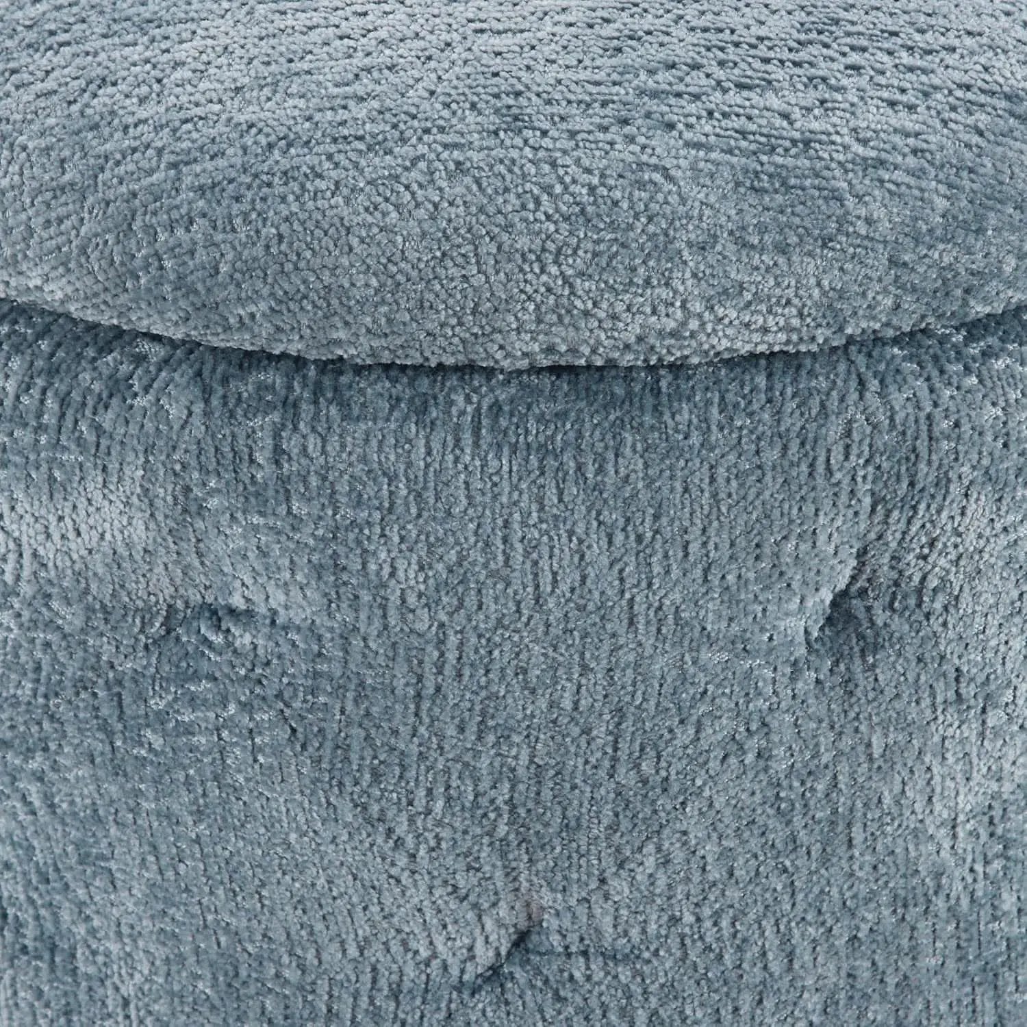 18.75 Inches Circumferential Sky Blue Storage Ottoman from PriceLows™