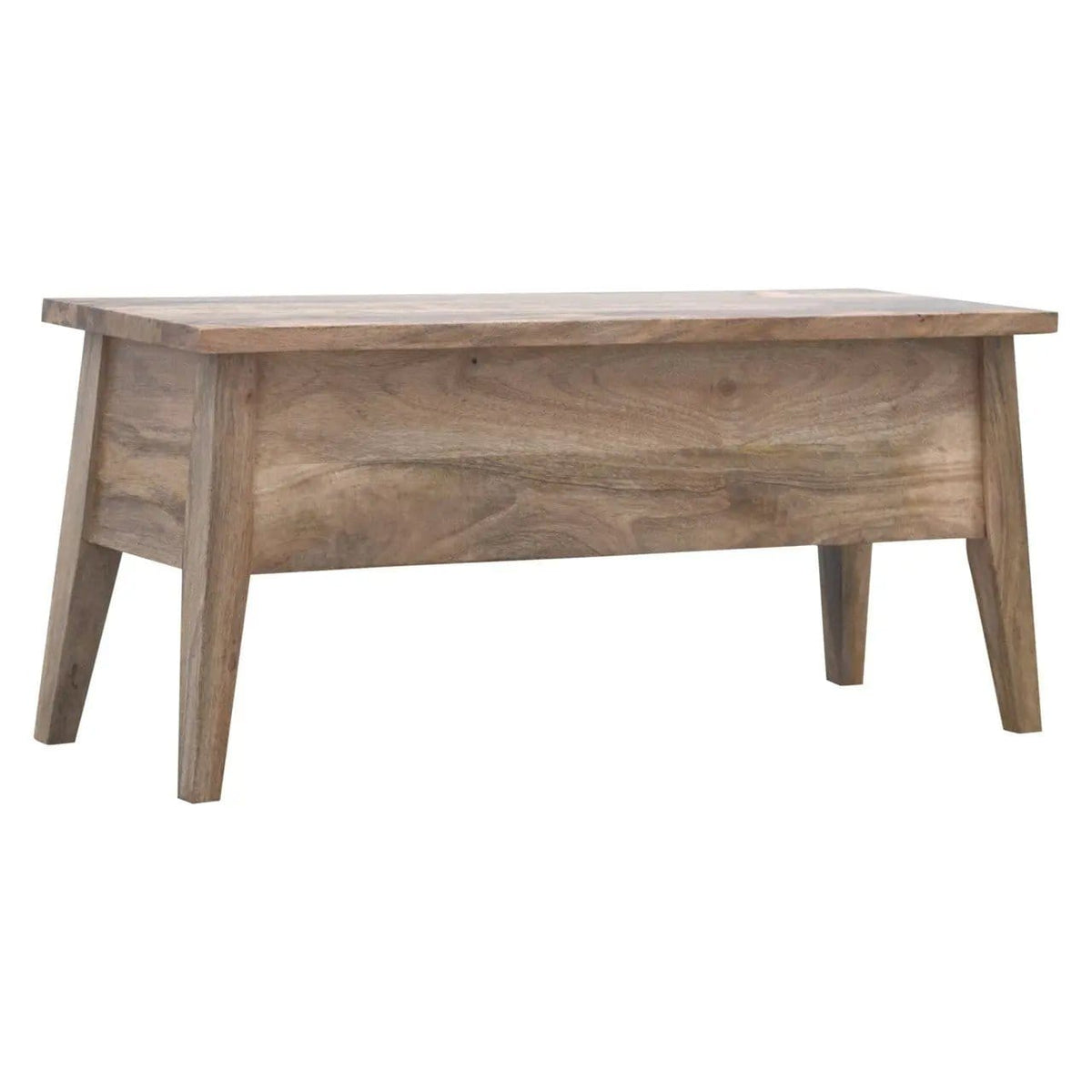 Lid Up Storage Bench - | 39.37 x 13.78 x 17.72 in | Mango Wood | Oak