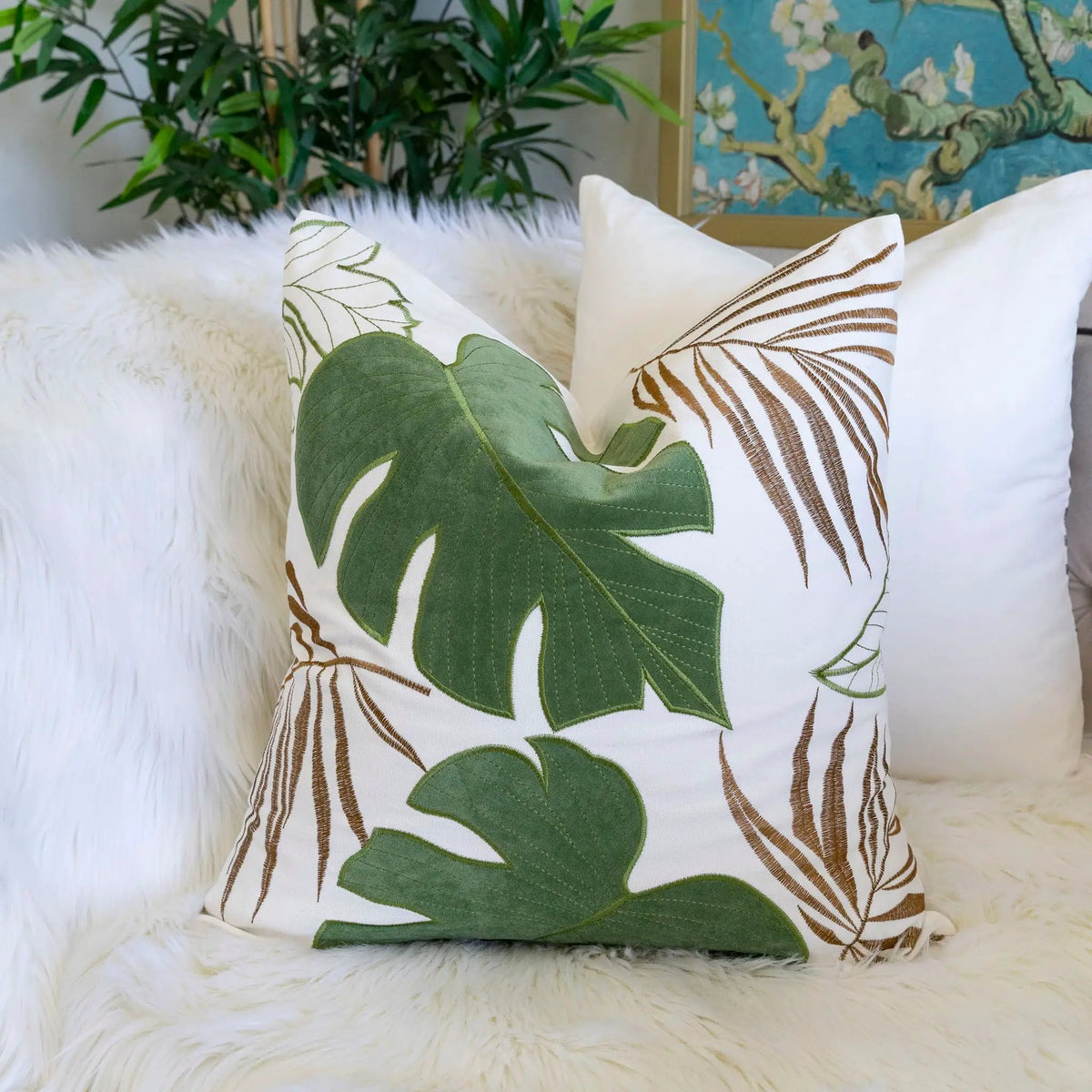 Autumn Leaf Accent Pillow | 20X20 Inches | Hidden Zipper | Optional Insert