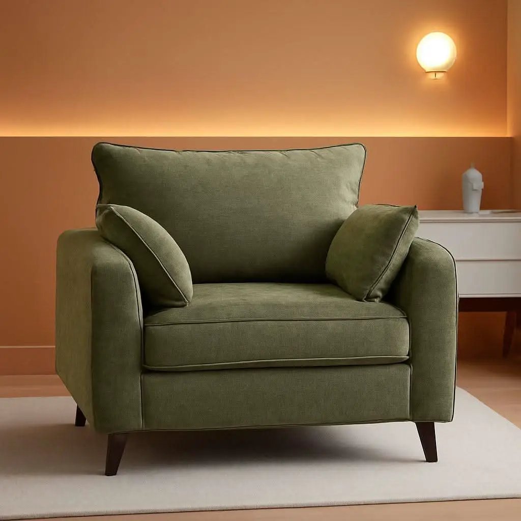 Green Chenille Oversized Accent Chair With Deep Storage from PriceLows™