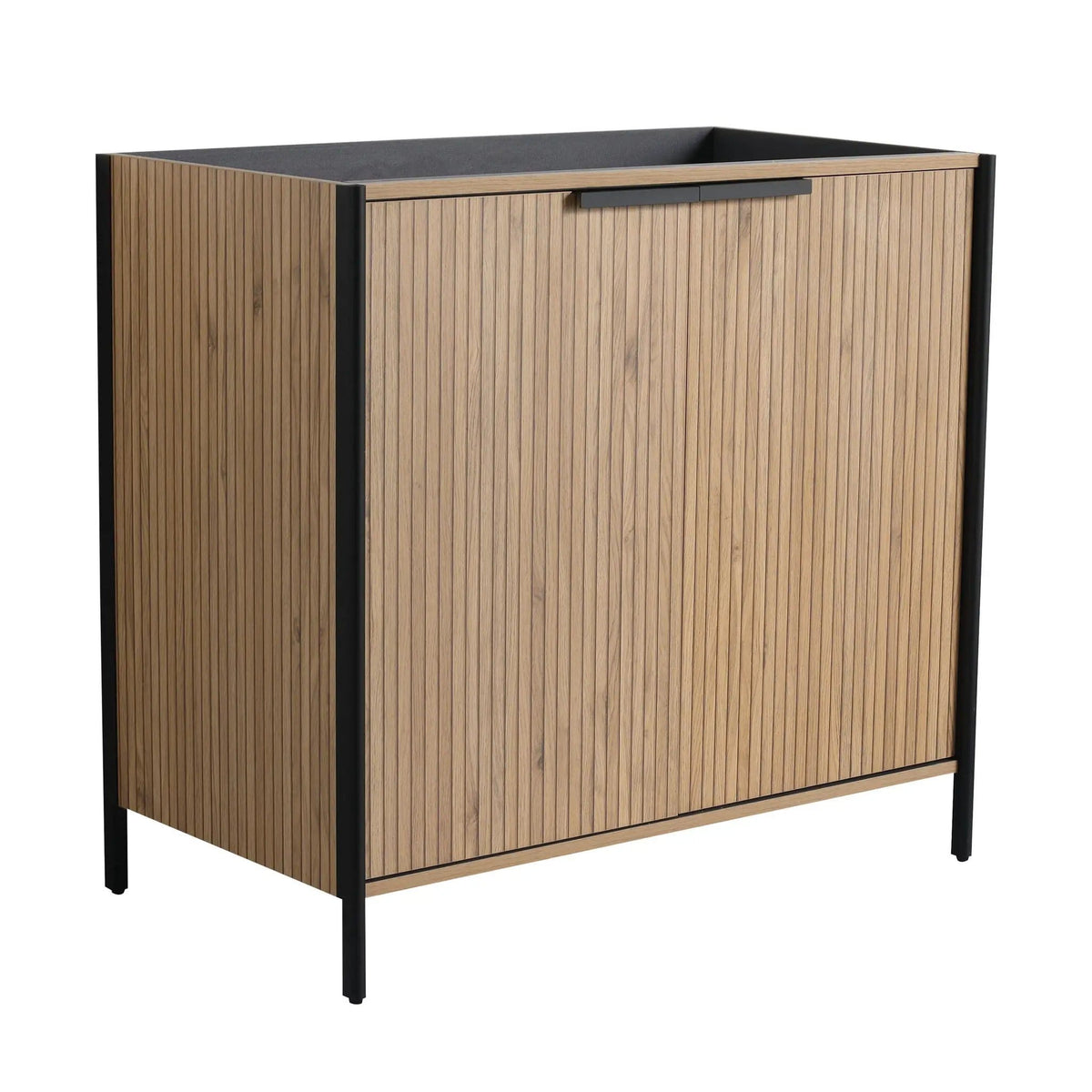 Contemporary Freestanding Bathroom Vanity With Adjustable Shelves | 5 Pieces | Stainless Steel & Metal | Bathroom