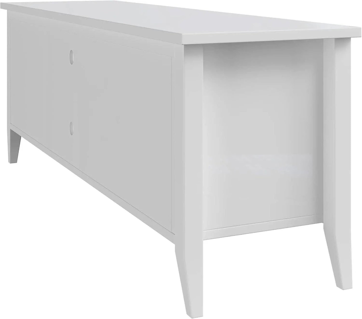 55 Inch TV Stand White With Storage Shelves And Cubbies from PriceLows™
