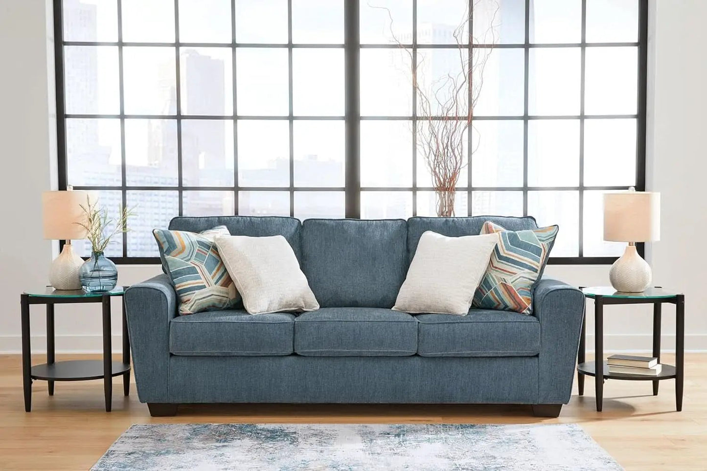 Cashton Casual Sofa Blue for Modern Living Room Furniture from PriceLows™