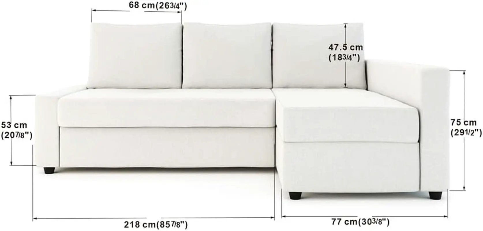 Friheten Slipcover For Ikea Friheten Sofa Bed With Chaise Light Grey from PriceLows™