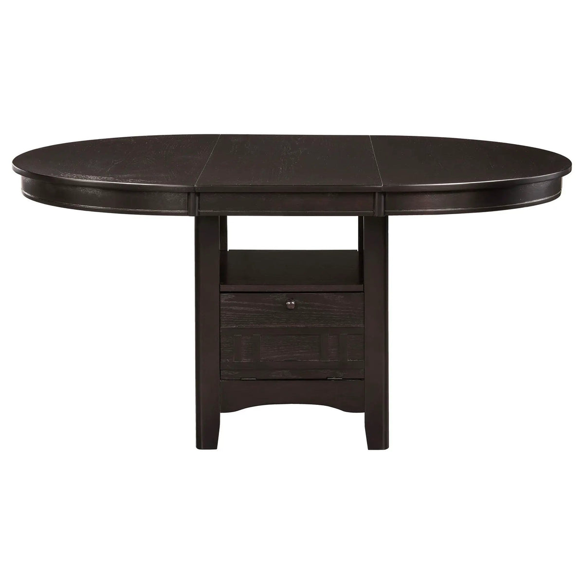 Lavon Oval 60-inch Wood Extension Leaf Dining Table | 42.25 x 42 x 30.5 in | Wood | Espresso