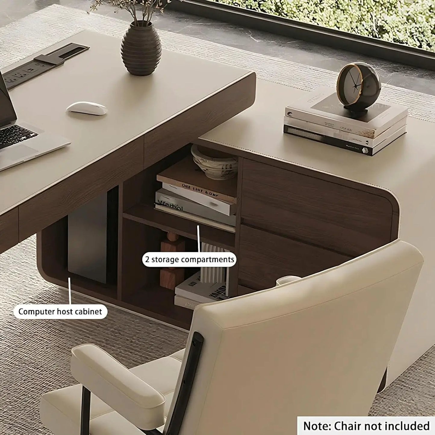 Premium L Shaped Executive Desk 72In Multifunctional from PriceLows™