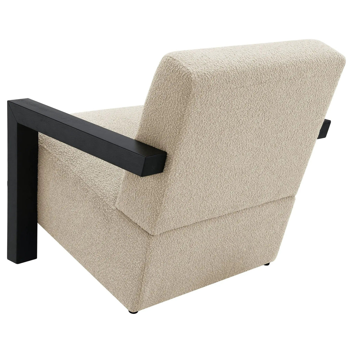 Fitzroy Boucle Upholstered Accent Arm Chair Latte | 29.75 x 35.75 x 29.75 in | Boucle & Wood | Living Room