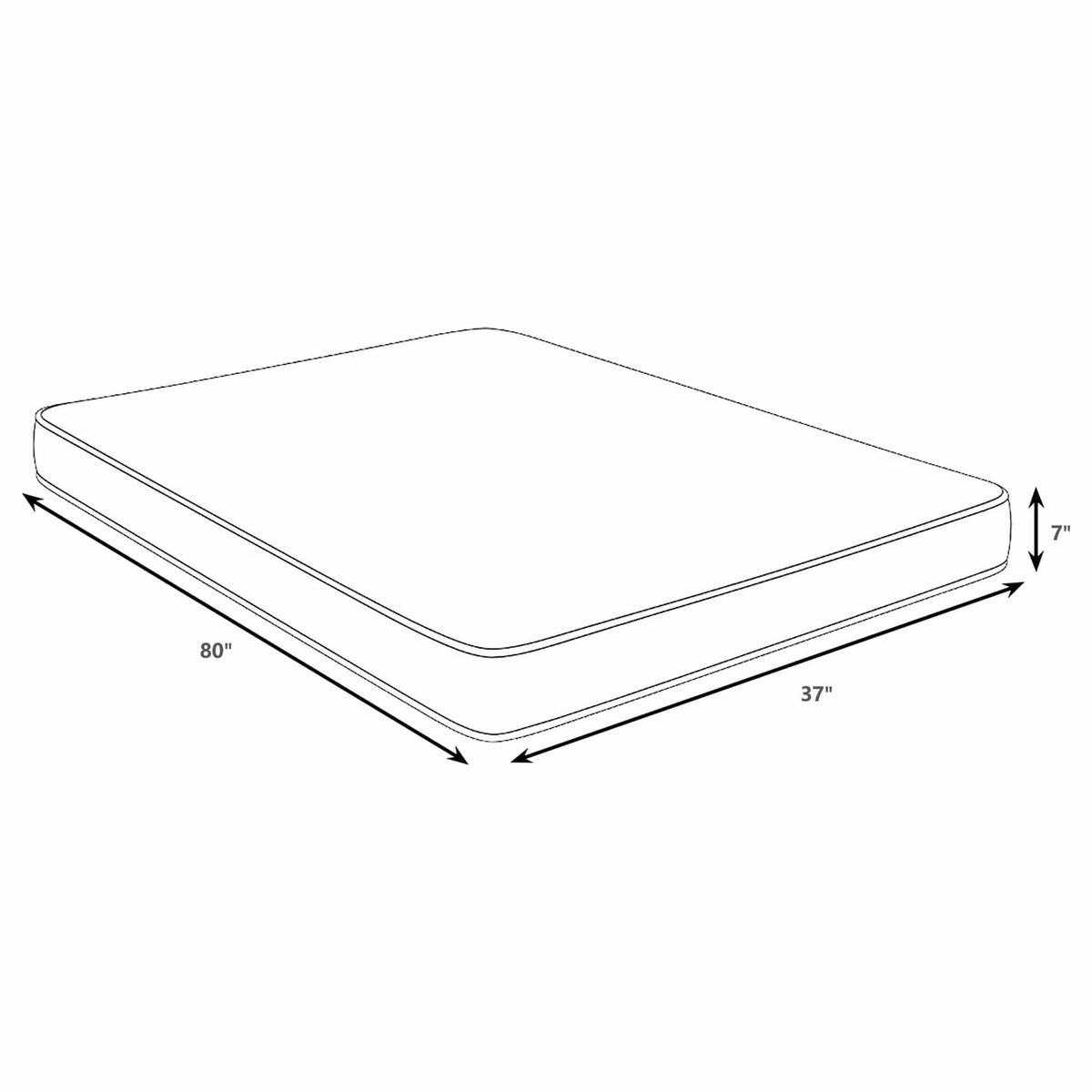 Kenyon 7-inch Twin XL Bamboo Cover Firm Foam Mattress | 37 x 80 x 7 in | Bamboo | Bedroom