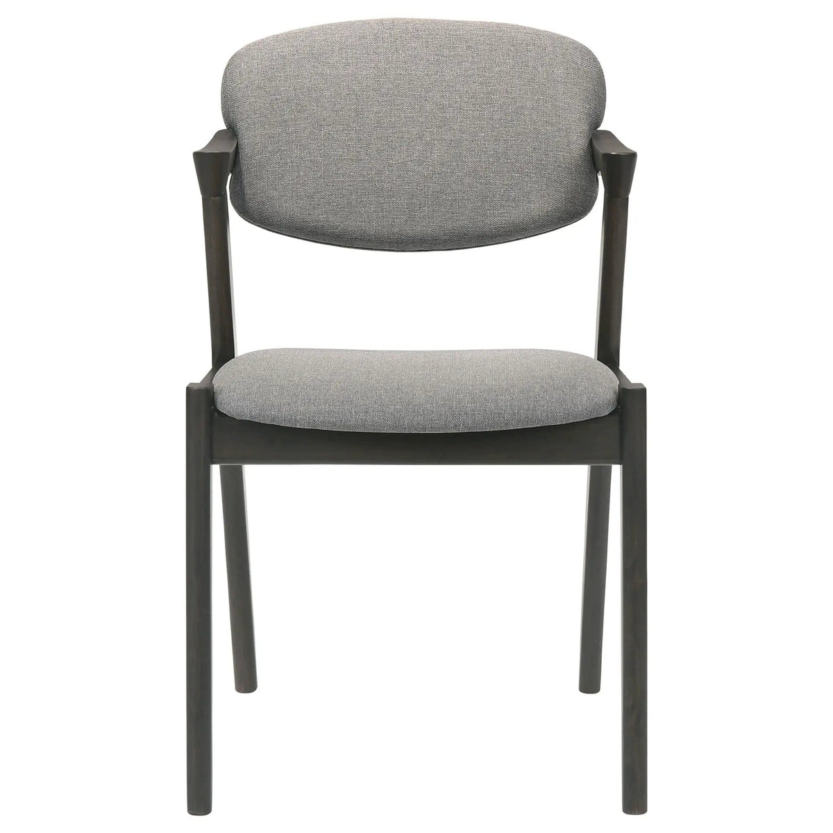 Stevie Padded Wood Dining Arm Chair Black (Set of 2) | 20.25 x 22.75 x 30 in | Fabric & Wood | Dining Room