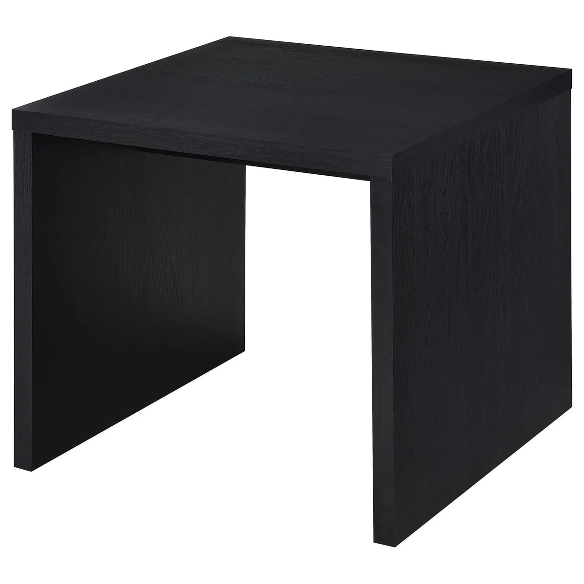 Knapp Engineered Wood Square Side End Table | 23.5 x 23.5 x 21.75 in | Engineered Wood & Veneer | Black
