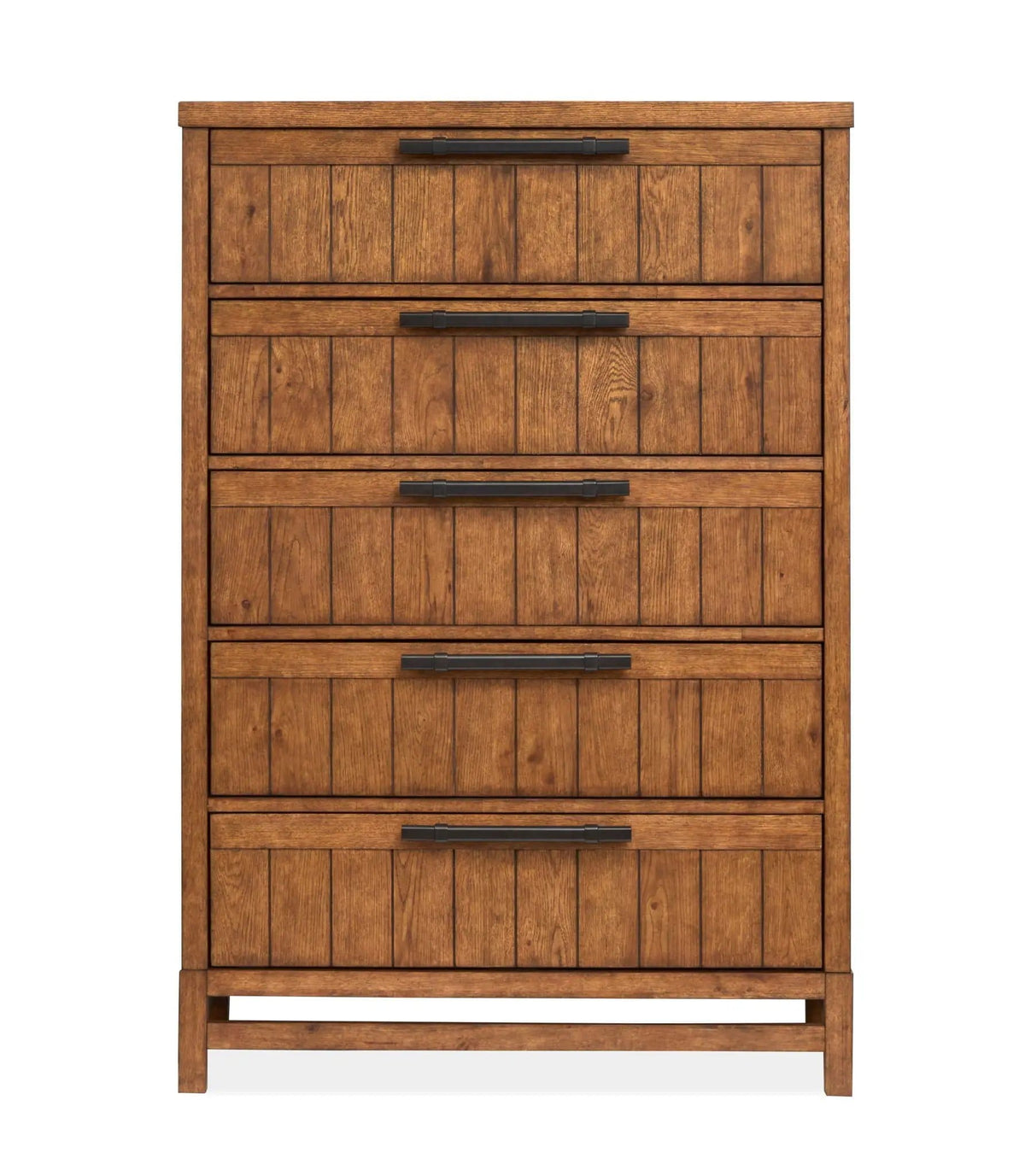 Conway Drawer Chest | 18 x 38 x 55.88 in | Oak Veneer | Honey Wheat
