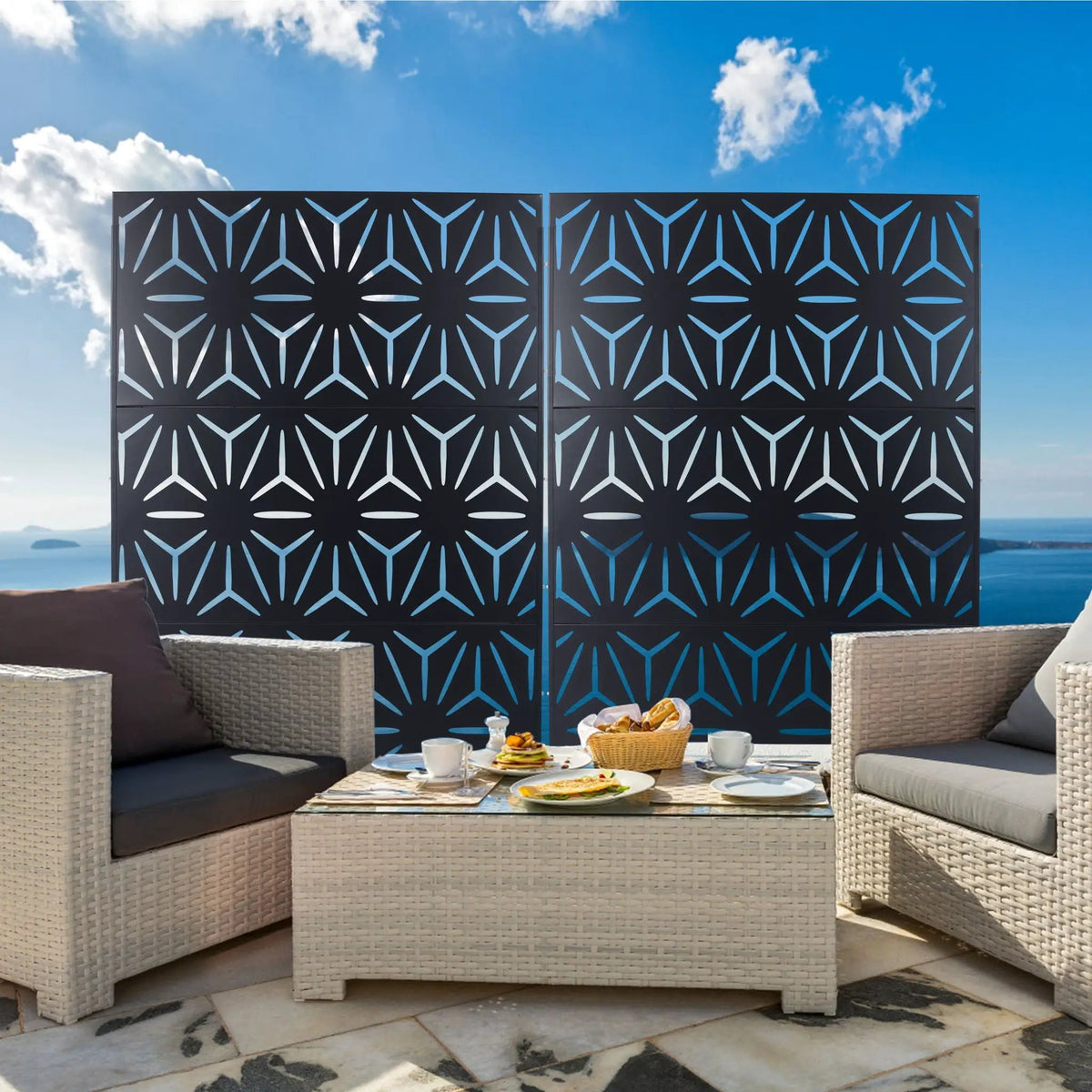 Metal Privacy Screen | Rust Resistant | Freestanding Panels