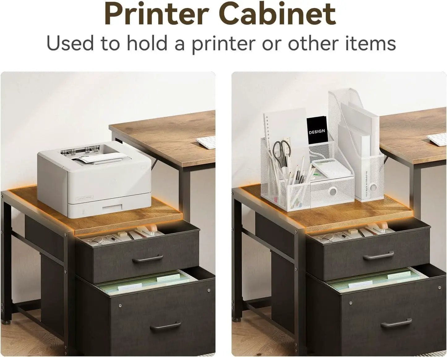 L Shaped Desk With Drawers Industrial Grade Cabinet from PriceLows™