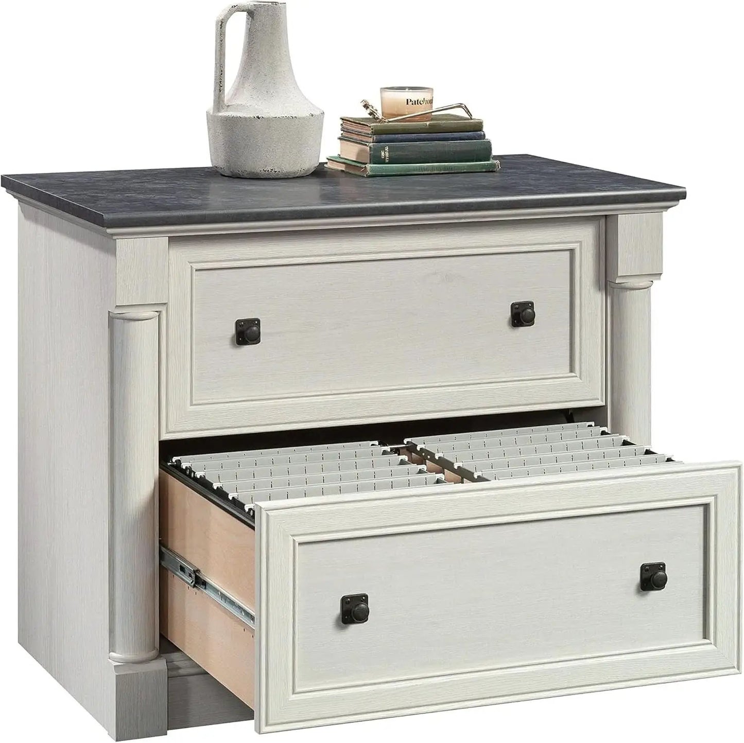 Two Drawer File Cabinet In Glacier Oak With Interlocking Drawers from PriceLows™