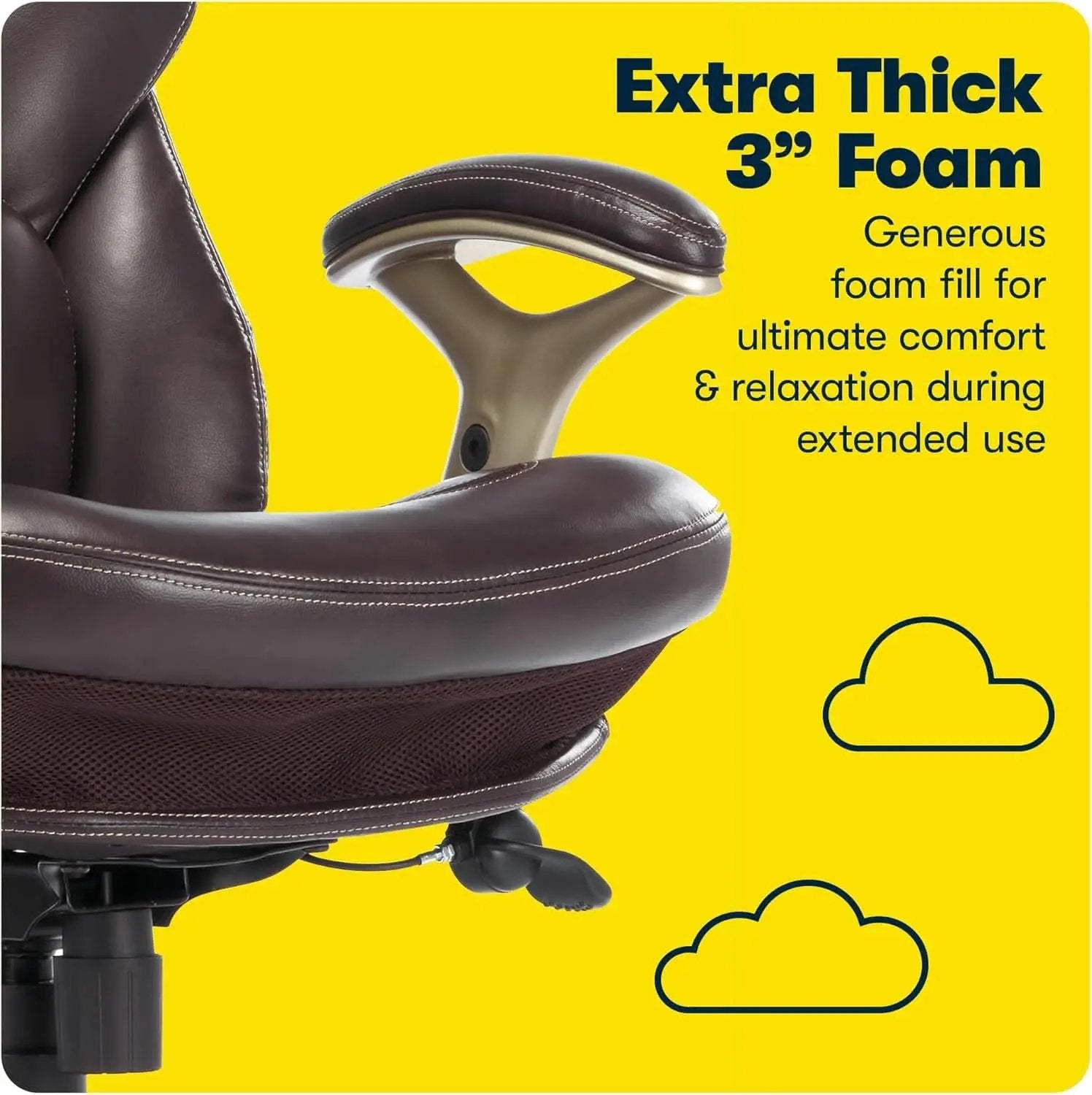 Claremont Ergonomic Office Chair Lumbar Support Chestnut from PriceLows™