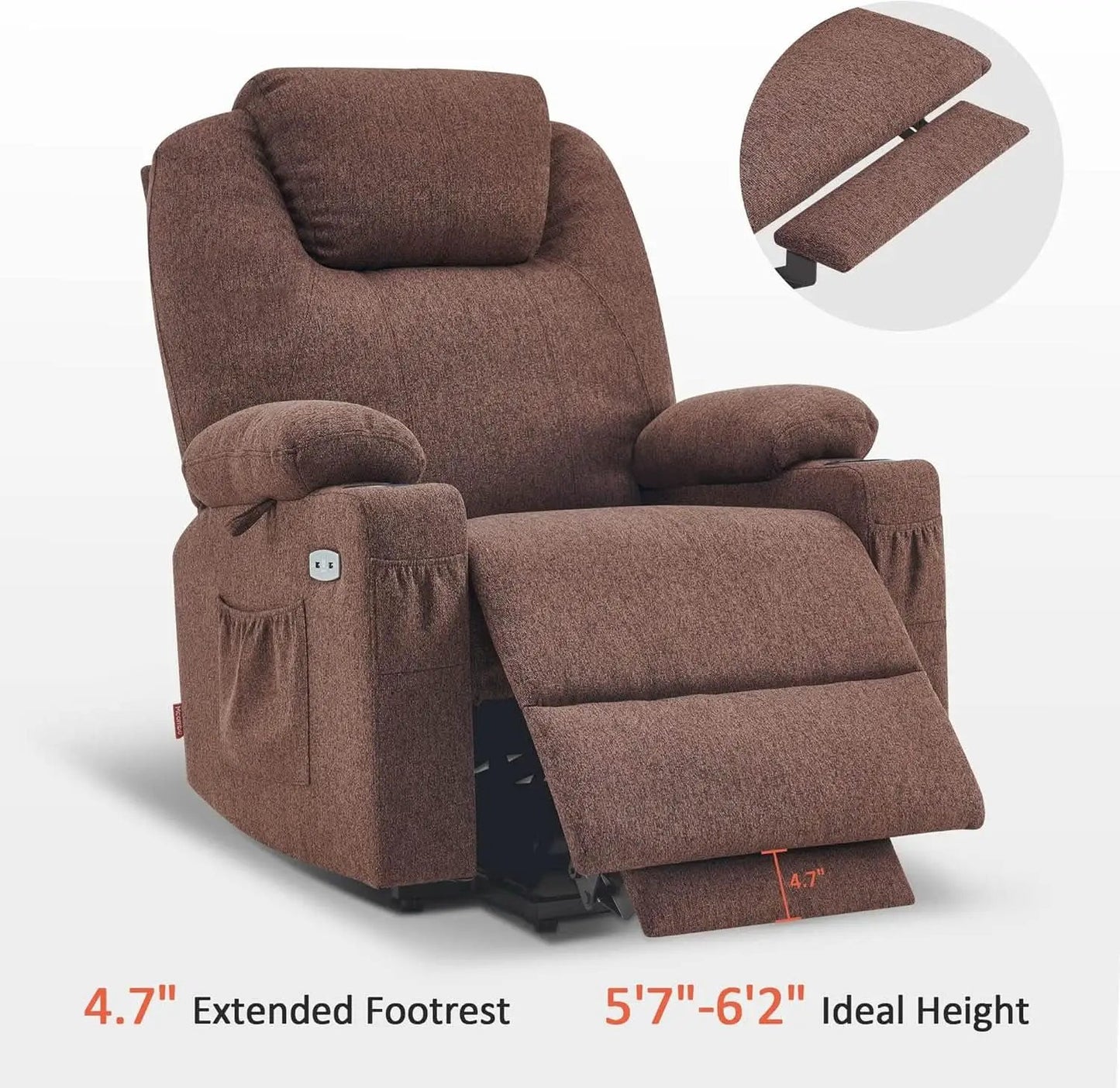 Large Power Lift Recliner Chair With Massage And USB Ports from PriceLows™