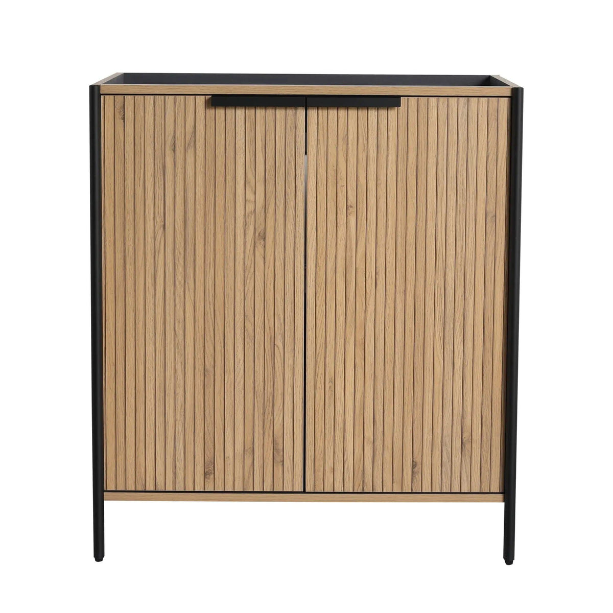 Contemporary Freestanding Bathroom Vanity With Adjustable Shelves | 5 Pieces | Stainless Steel & Metal | Bathroom