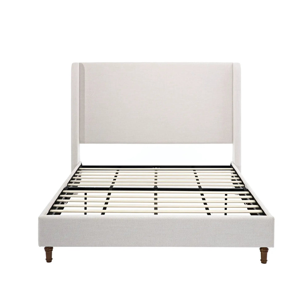 Harper Tall Headboard Upholstered Bed | Elegant Simplicity | No Box Spring Needed | 54 Inch Height