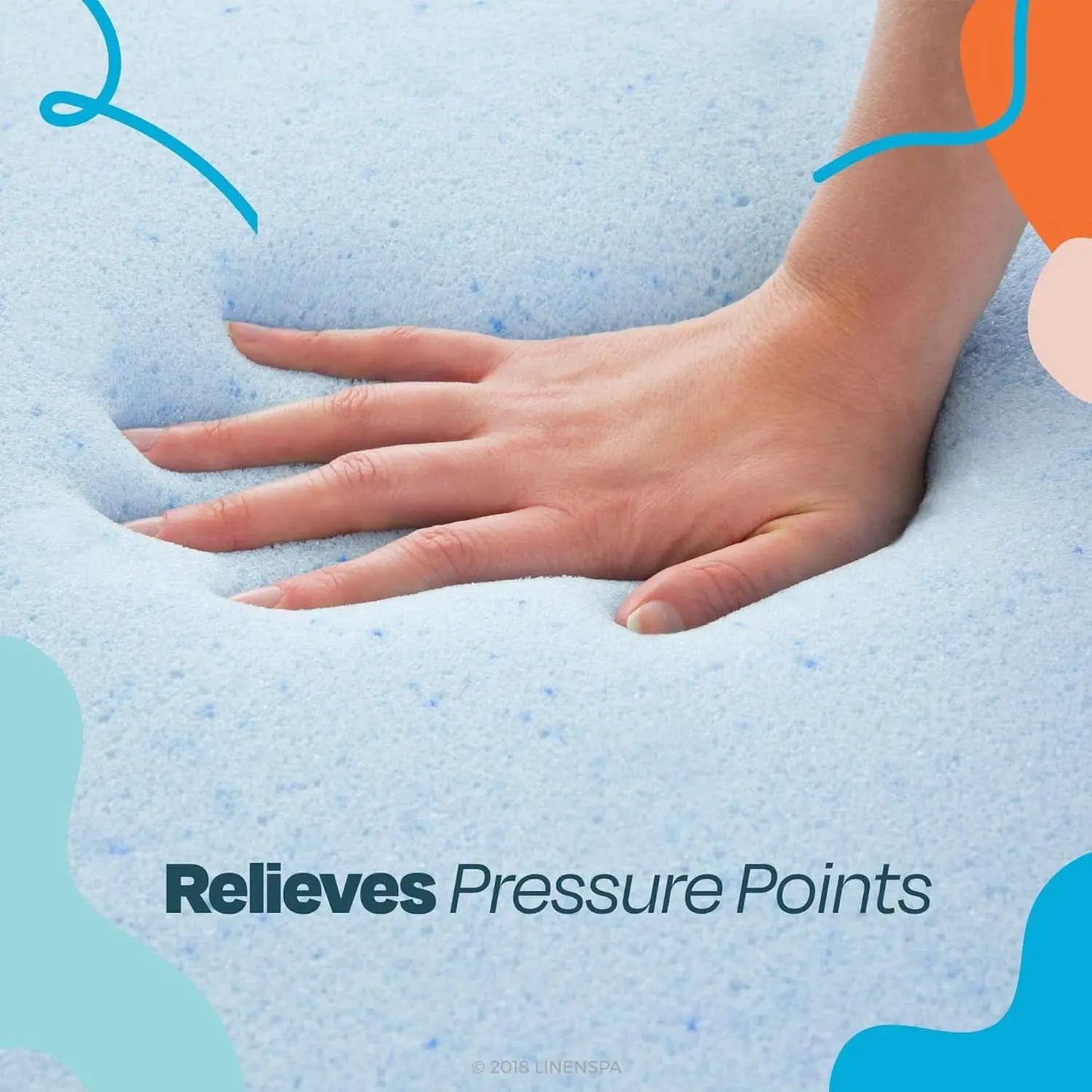 Cooling Gel Memory Foam Mattress Topper Queen Size from PriceLows™