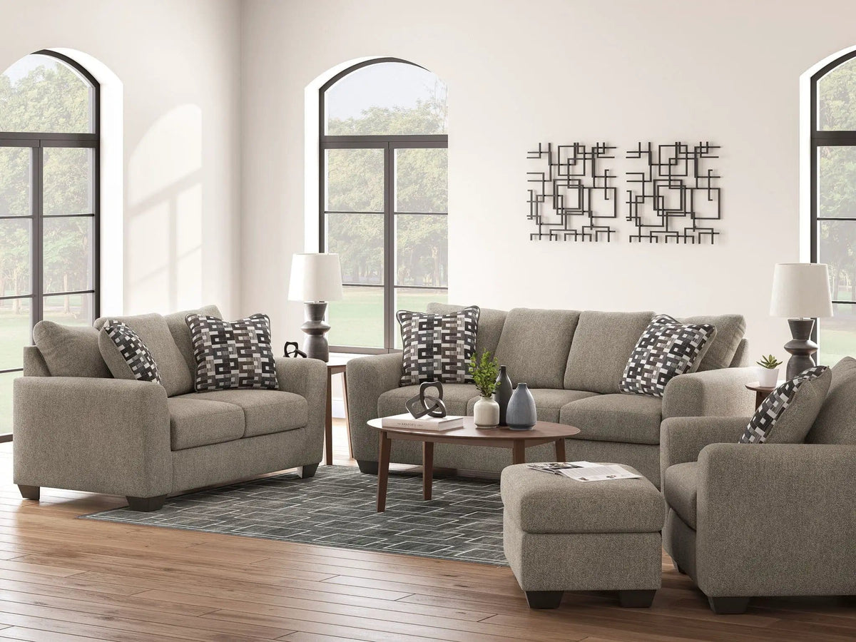 Triston-Peaks Living Room Set Stationary Chair & Ottoman | Stationary Chair & Ottoman | Living Room Furniture | Living Room