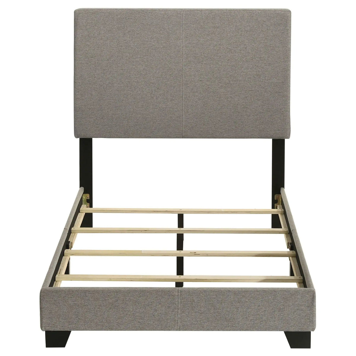 Dorian Fabric Upholstered Twin Panel Bed | 43 x 81.25 x 45.75 in | Fabric & Wood | Taupe