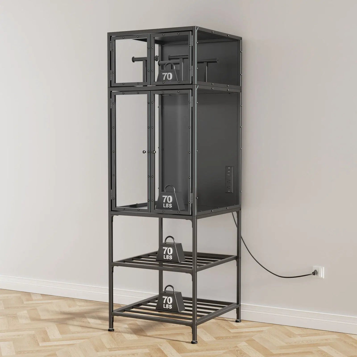 3D Printer Cabinet | Double Layer Filament Storage | T-Shaped Filament Bar | Noise Reducing Dust Proof