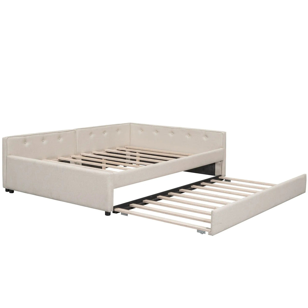 Upholstered Platform Bed | USB Ports | Space-Saving Design | 80.3 Inch Length