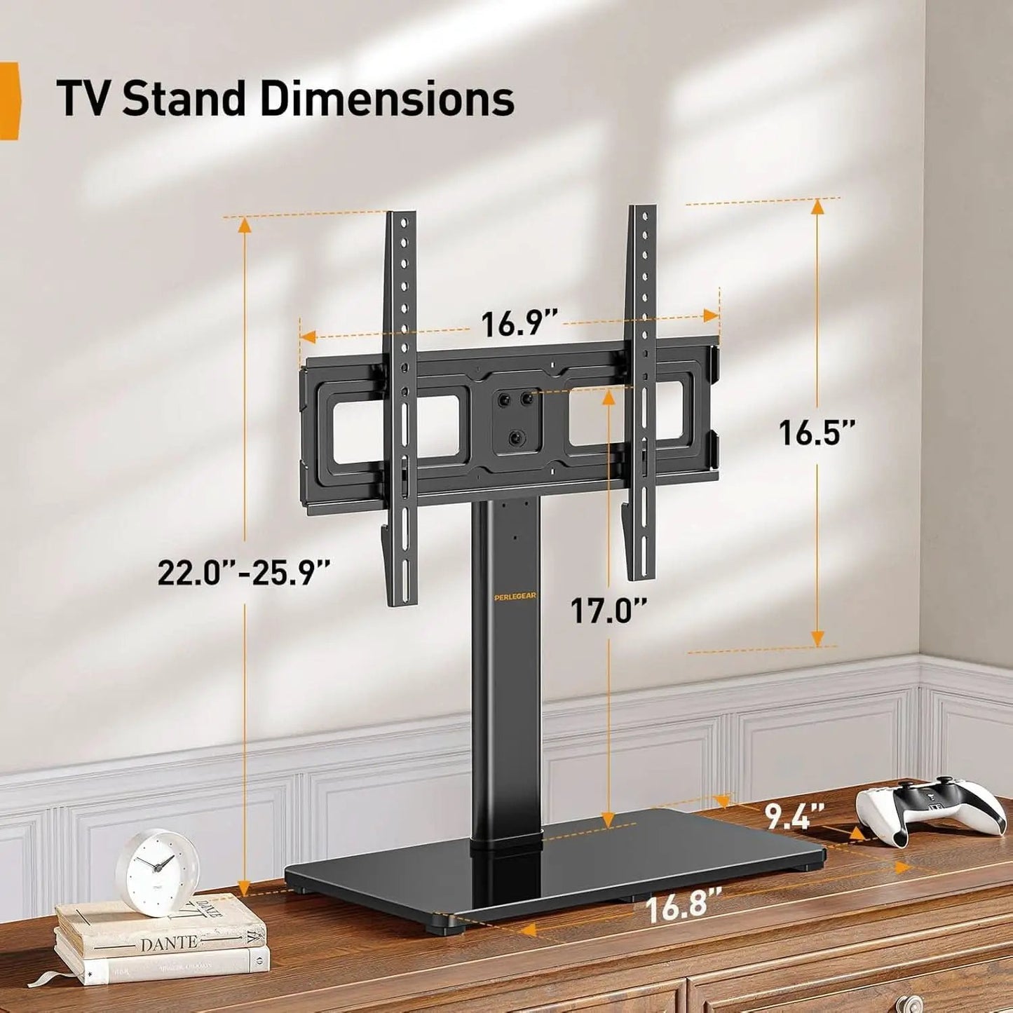 Tabletop TV Stand 23 to 60 Inches Height Adjustable from PriceLows™