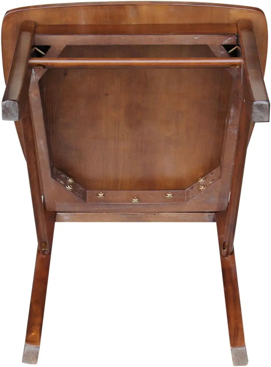 Espresso Solid Wood X Back Dining Chairs Set For Kitchen from PriceLows™