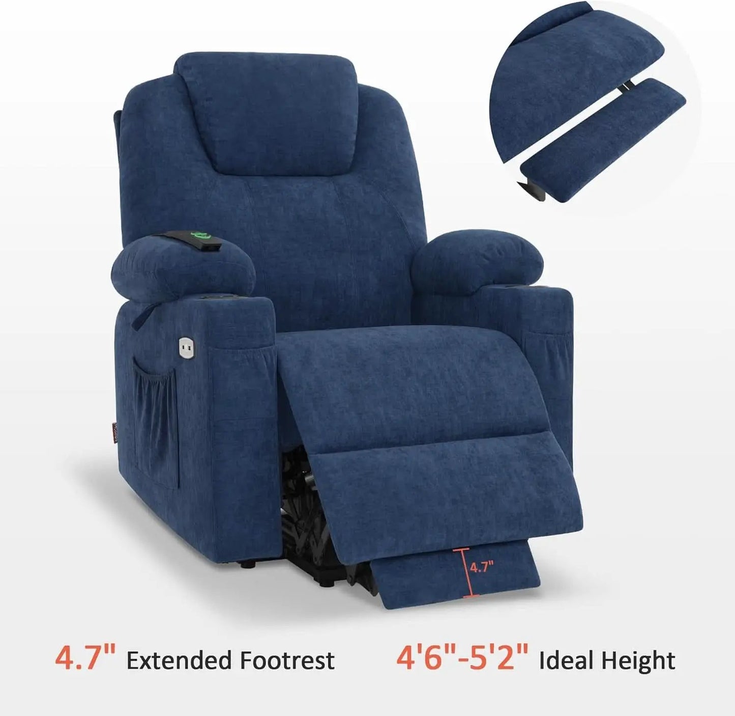 Petite Power Lift Recliner With Massage And Heat USB Ports from PriceLows™