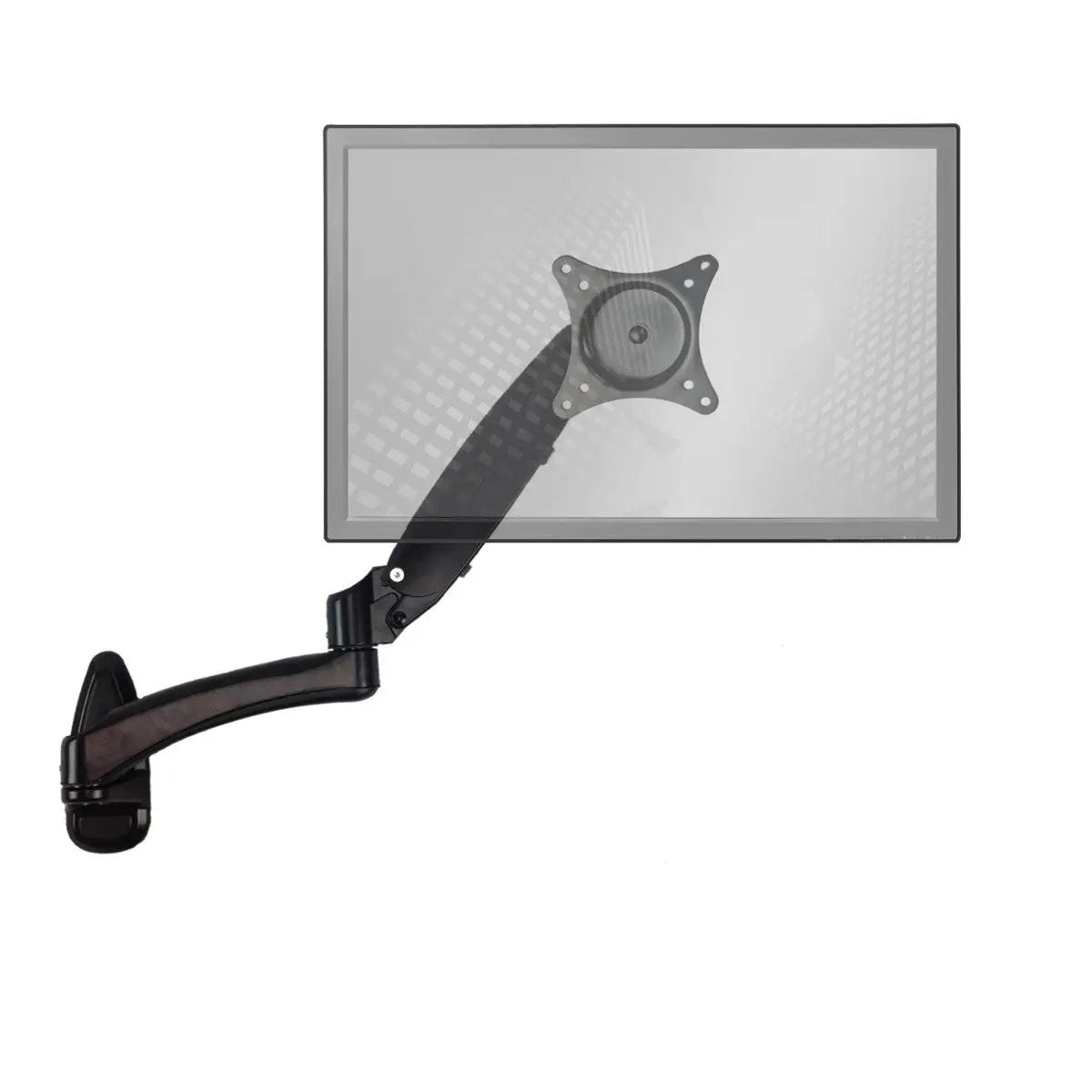 Monitor Arm | Wall Mount Sit Stand | Single Screen | Black