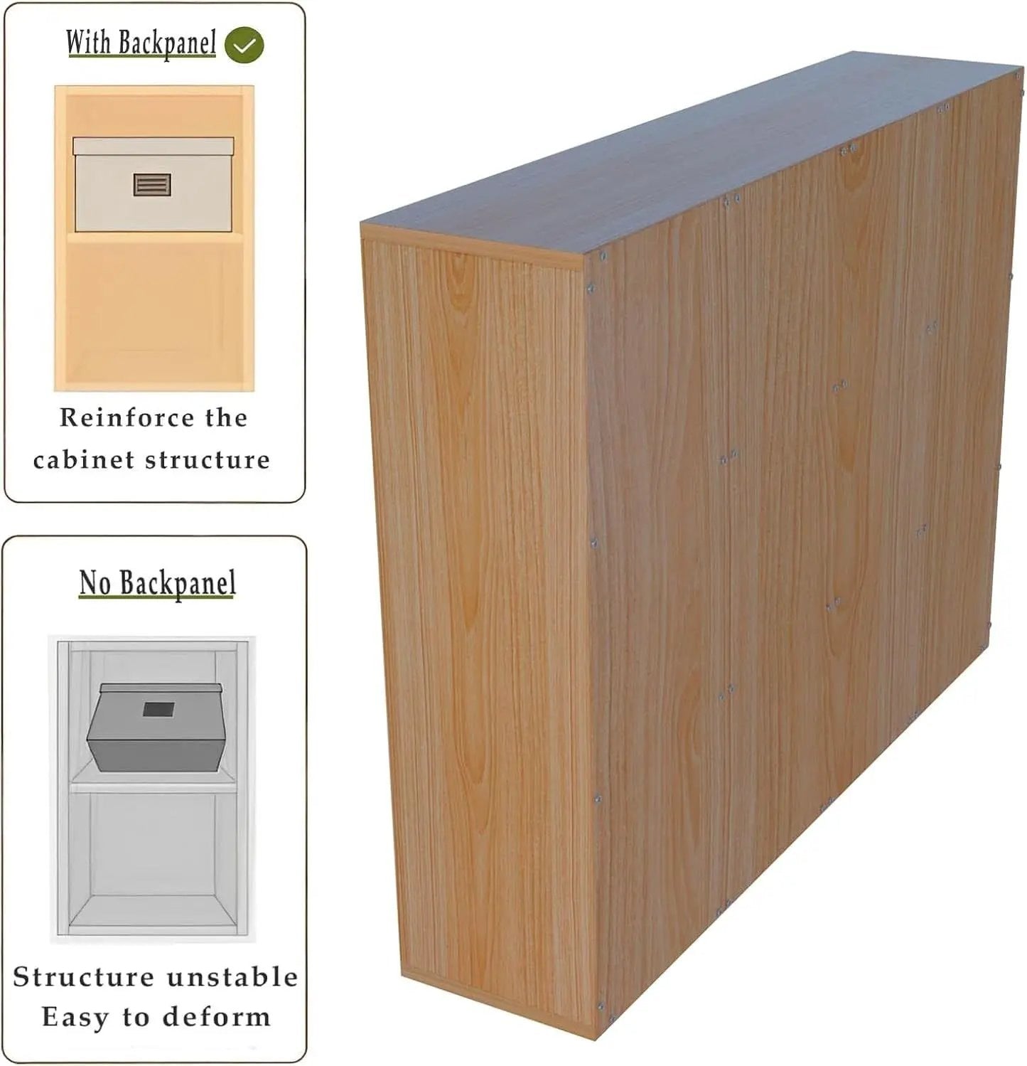 Oak 12-Cube Storage Shelf Bookcase 3-Tier Floor Standing from PriceLows™