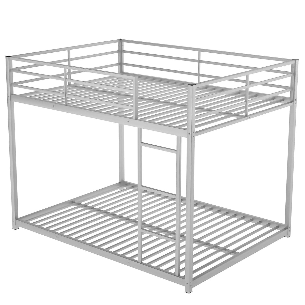 Metal Bunk Bed | Full Over Full Frame | Low Bunk With Ladder | Heavy Gauge Tubular Steel