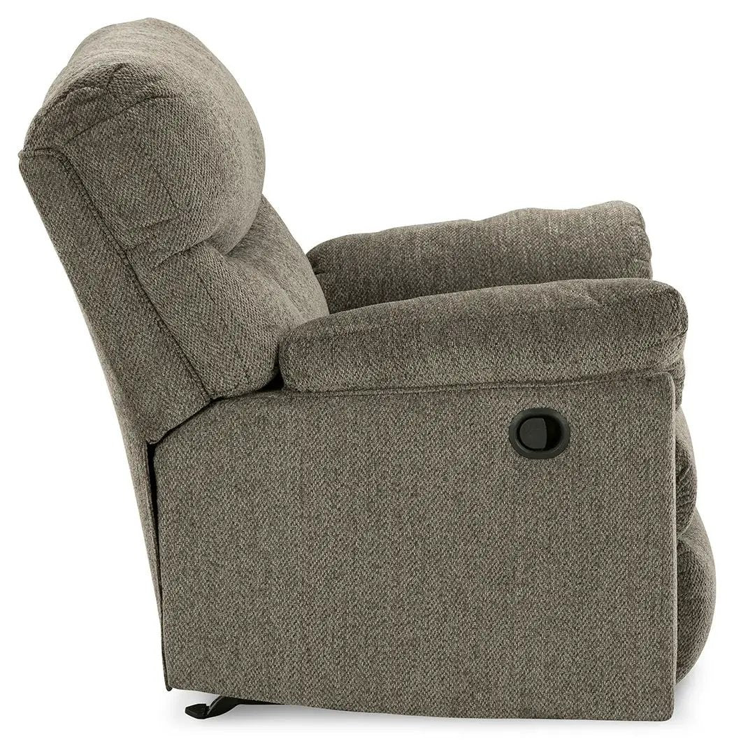 Alphons Rocker Recliner | Pull-Tab Reclining | Neutral Upholstery | Universal Appeal