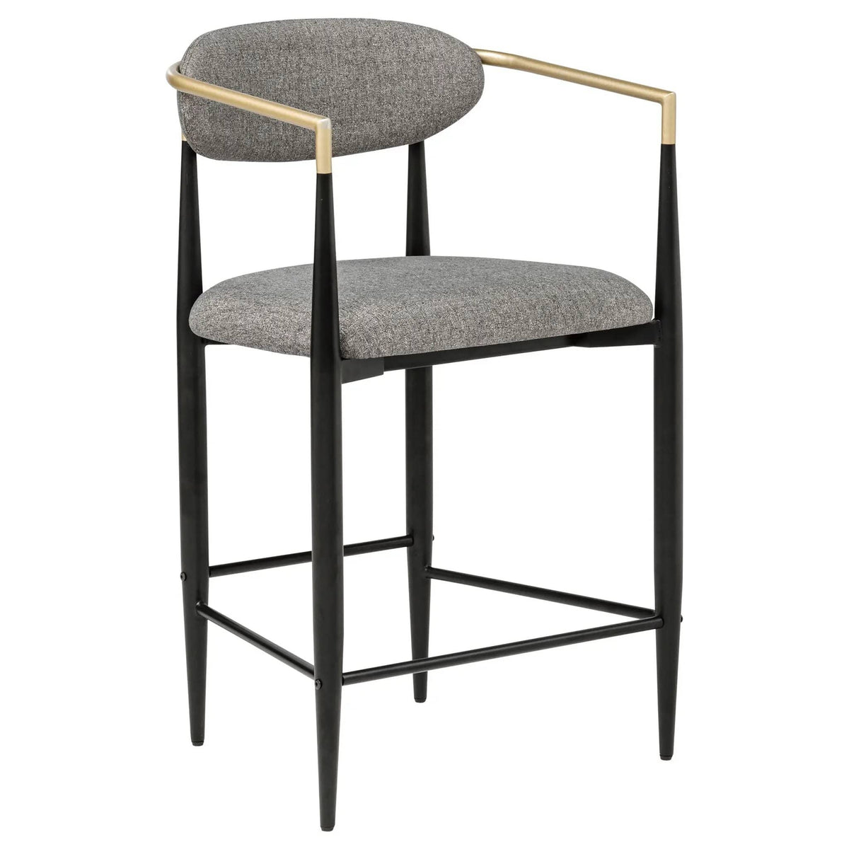Tina Fabric Upholstered Counter Chair Dark Grey (Set of 2) Counter Height (24"-27") | 22 x 20.75 x 37.25 in | Linen & Fabric | Home