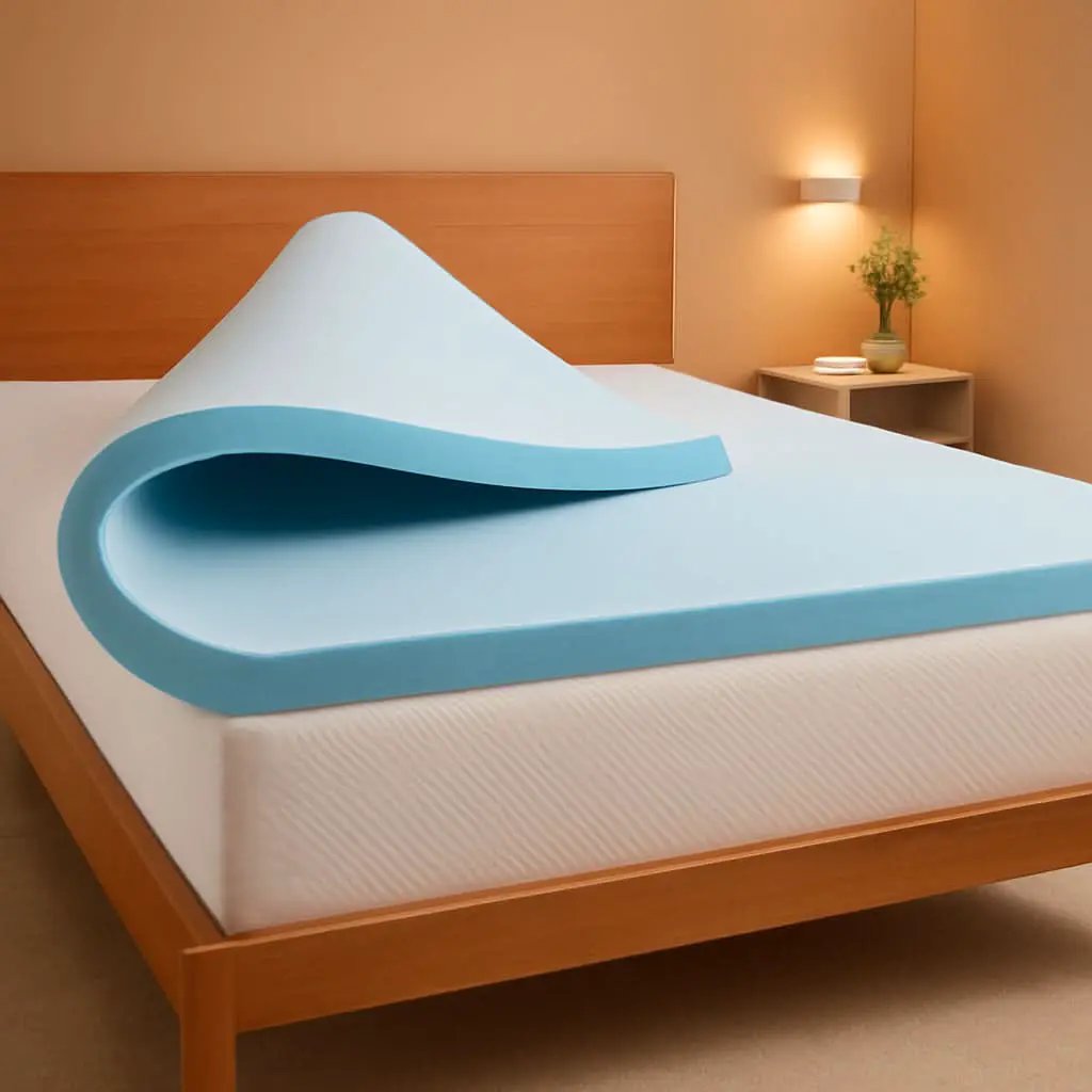 Cooling Gel Memory Foam Mattress Topper Queen Size from PriceLows™