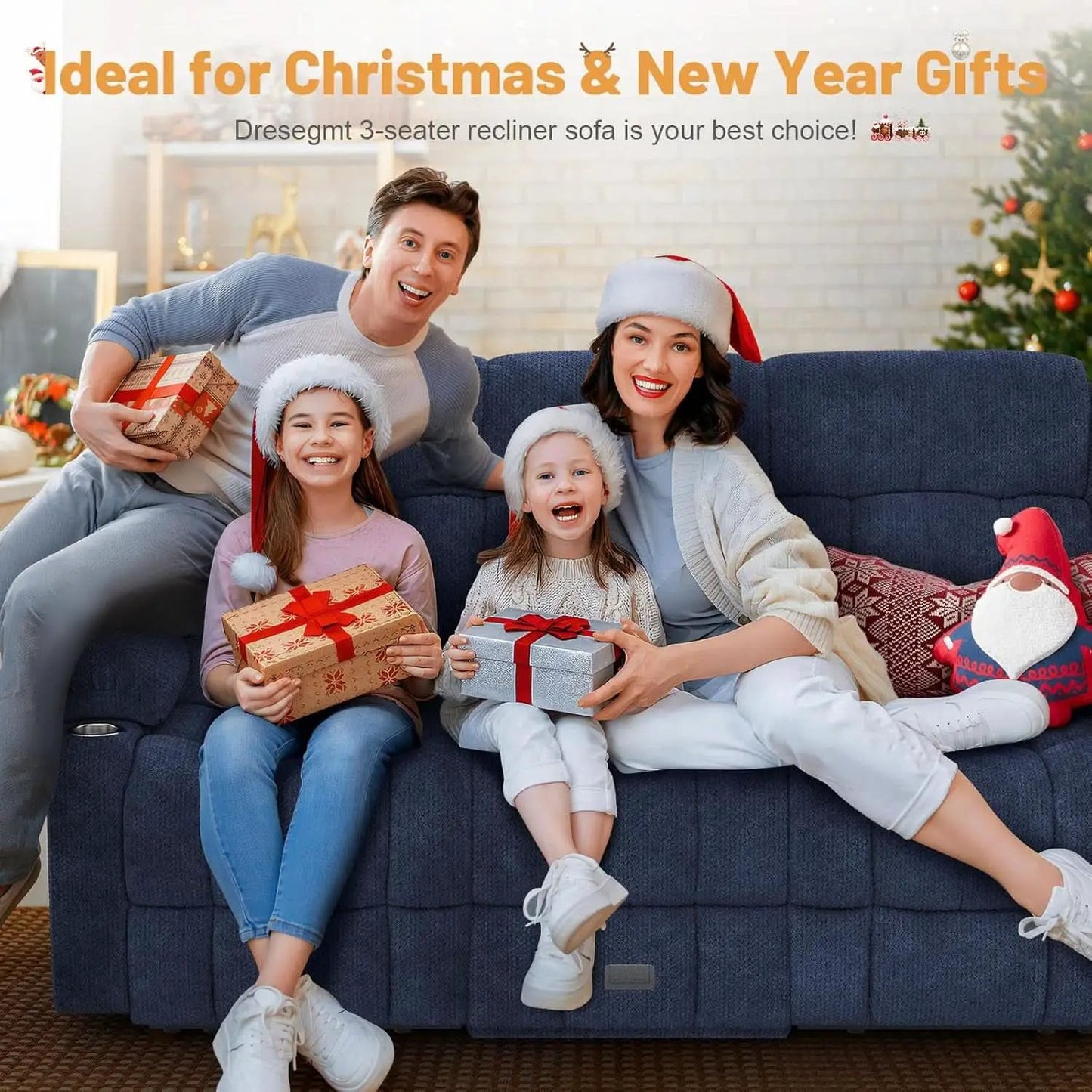 Blue Loveseat Recliner Sofa With Flip Backrest Manual from PriceLows™