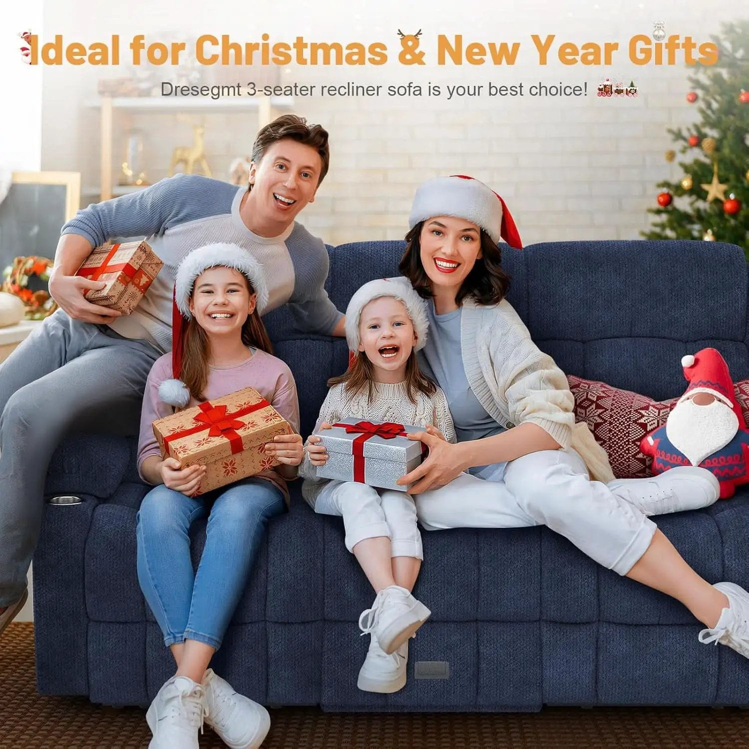 Blue Loveseat Recliner Sofa With Flip Backrest Manual from PriceLows™