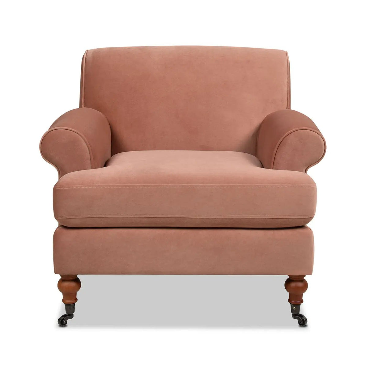 Alana Lawson Accent Arm Chair | Casters | Kiln-Dried Solid Wood Frame | Artisan Crafted
