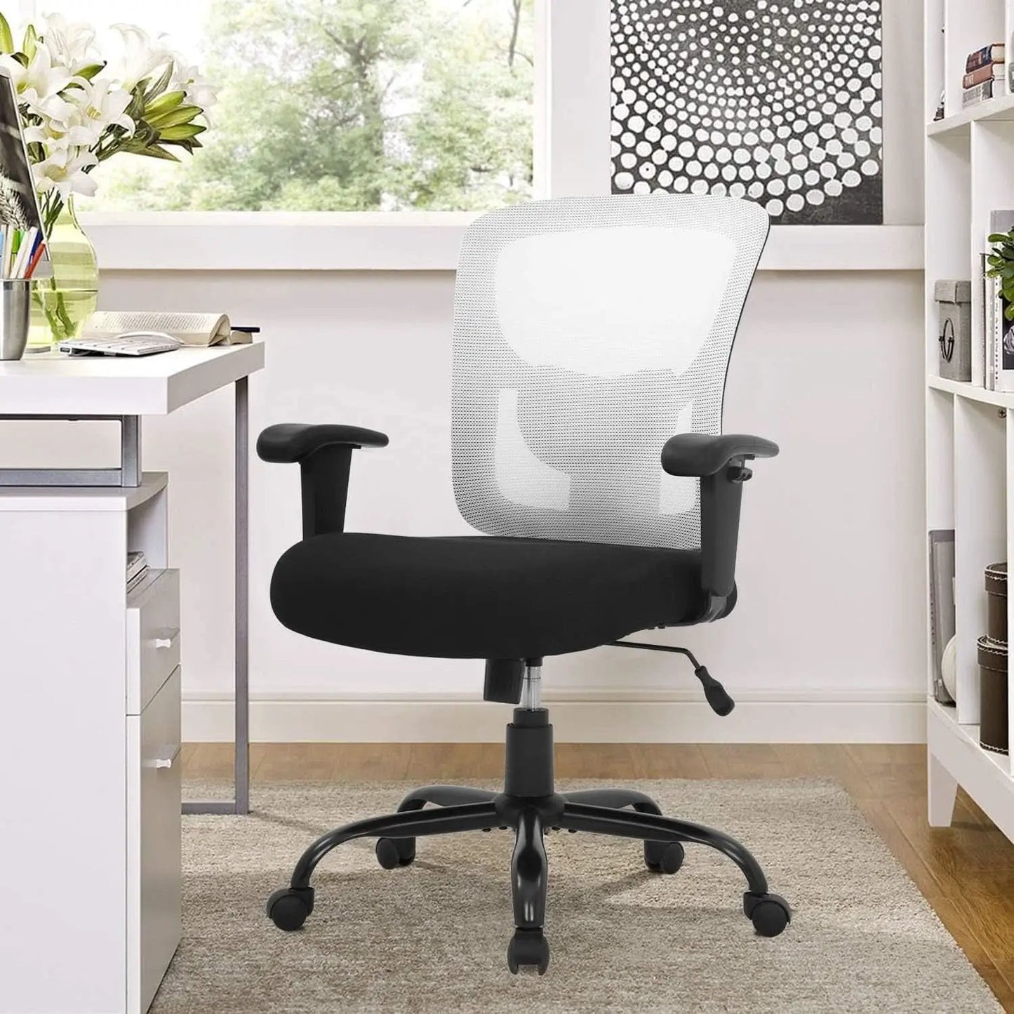 Big And Tall Office Chair 400 Lbs Capacity Adjustable Lumbar Support from PriceLows™
