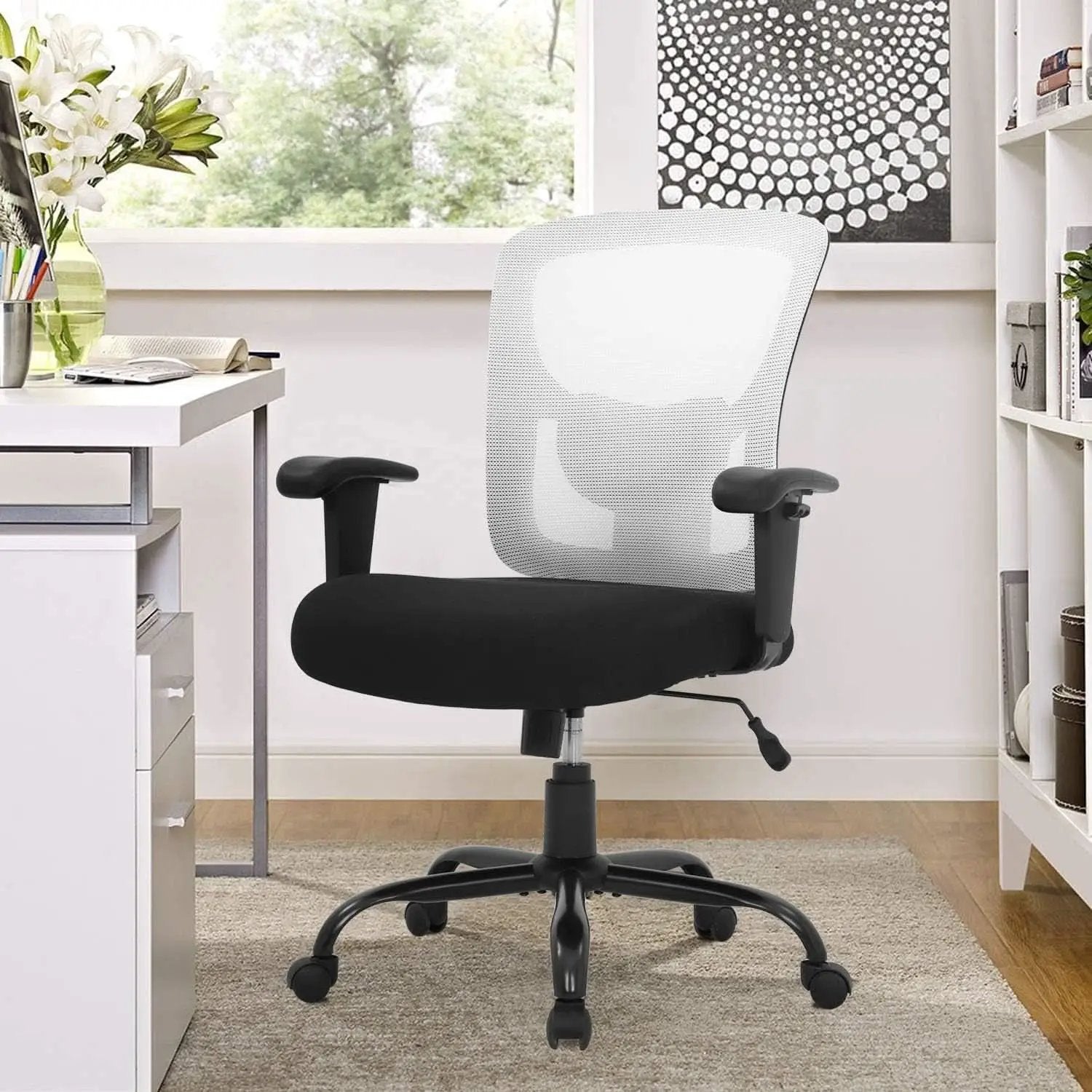 Big And Tall Office Chair 400 Lbs Capacity Adjustable Lumbar Support from PriceLows™