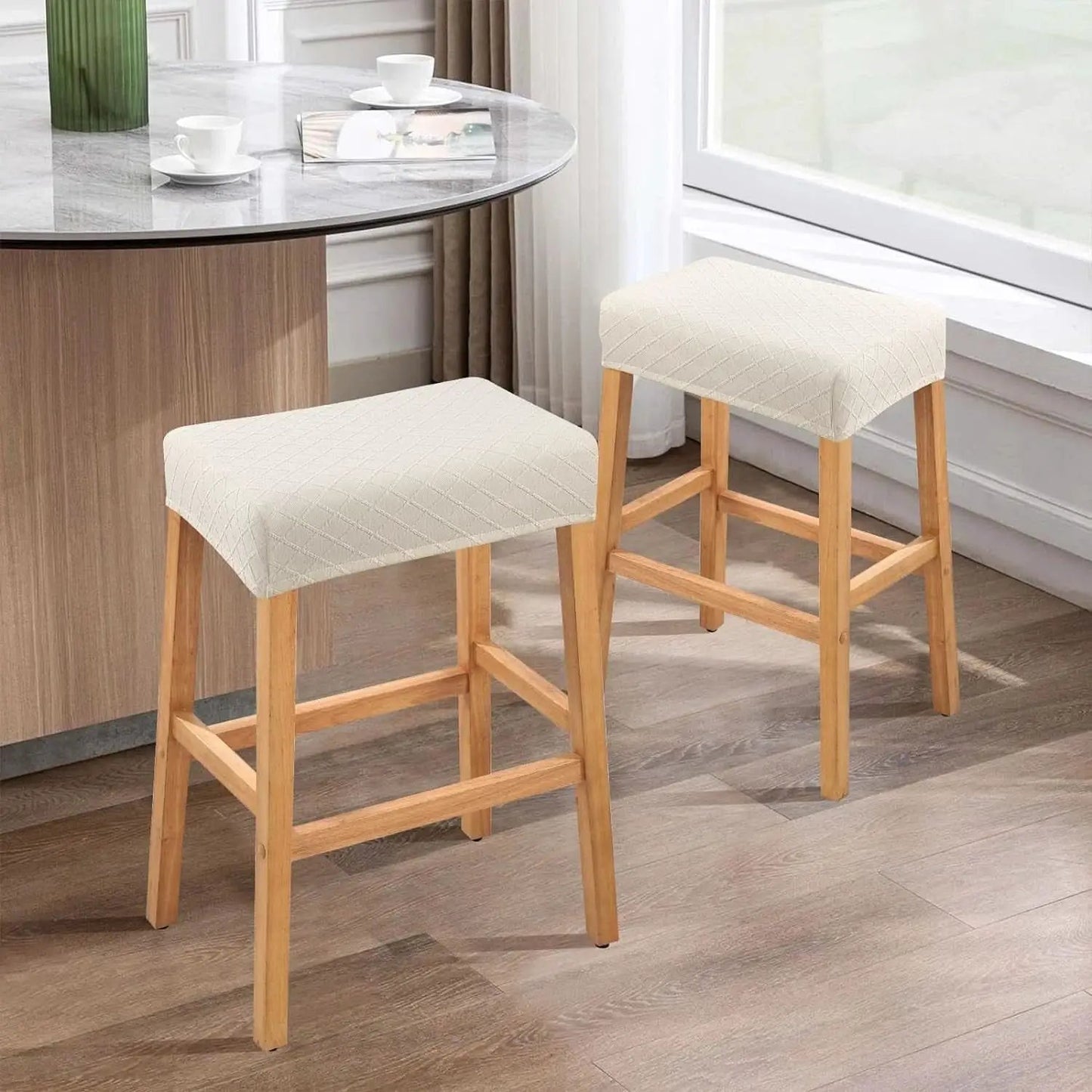 Rectangle Stool Covers 2 Pack Waterproof Stretch Bar Stools from PriceLows™
