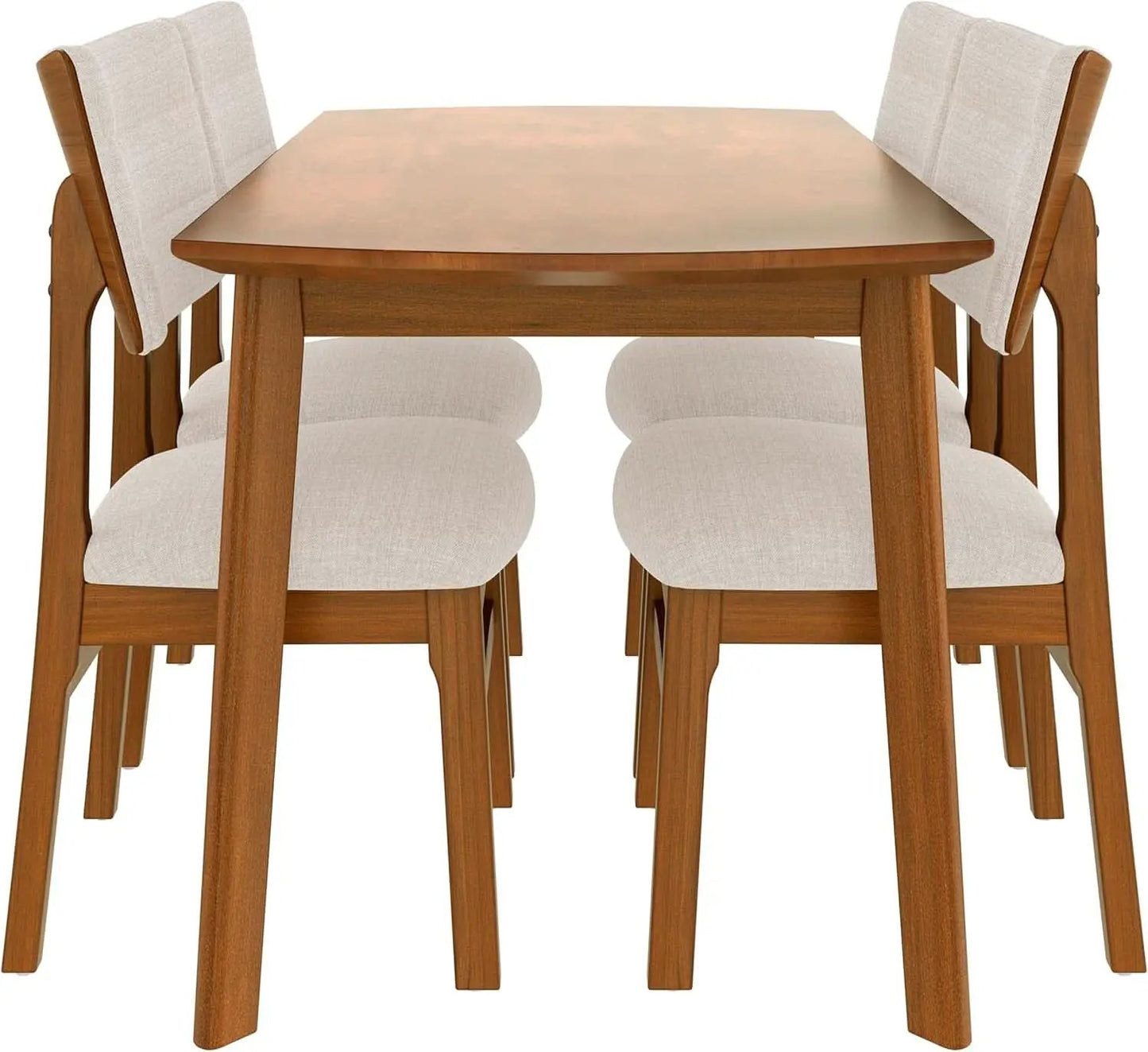 Brown Beige Space Saving Solid Wood Dining Set Chairs from PriceLows™