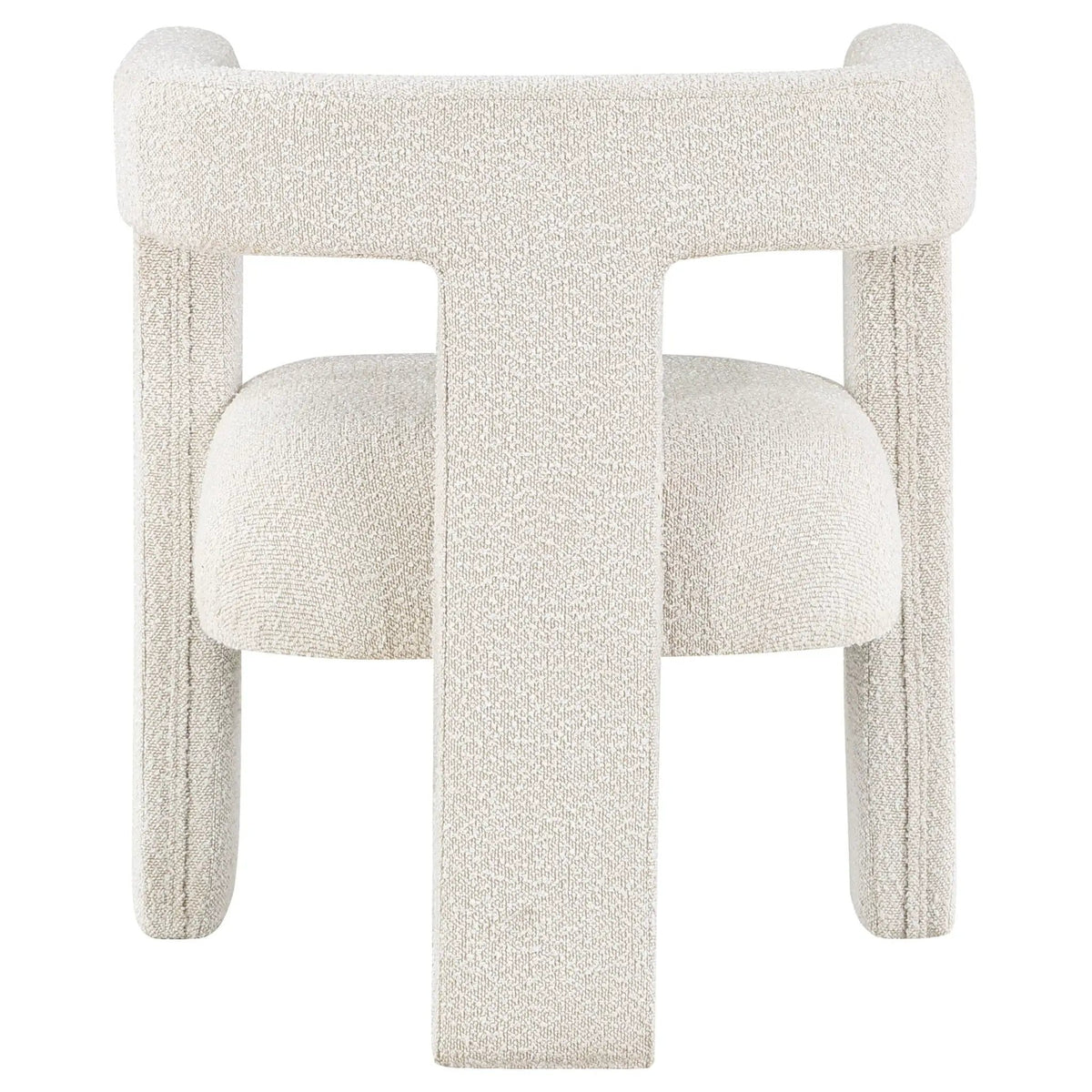 Petra Boucle Upholstered Accent Side Chair | 26 x 24.5 x 29.5 in | Boucle | White