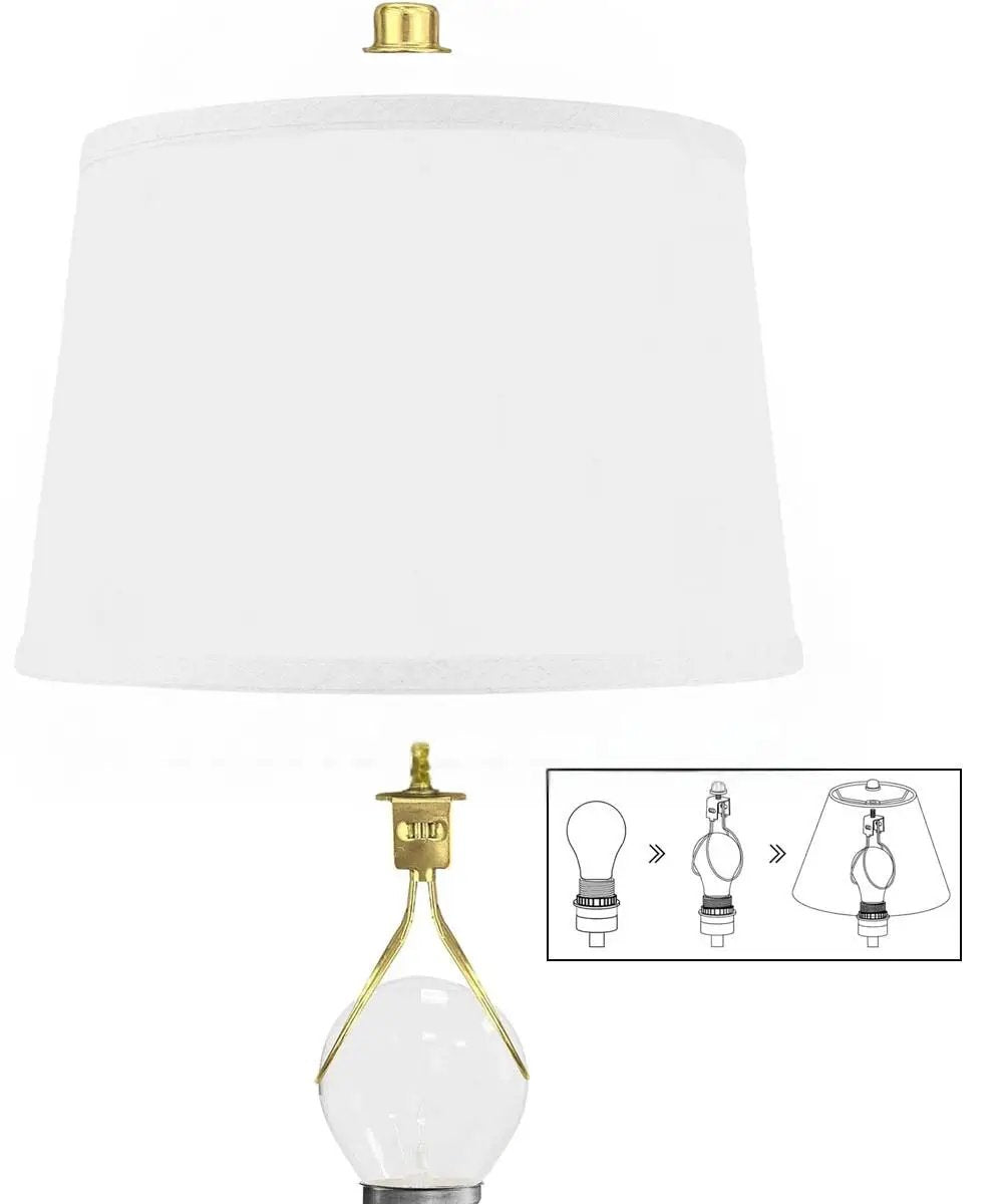 Clip On Drum Lamp Shade | Hardback | Shallow | 10X12X8 Inch