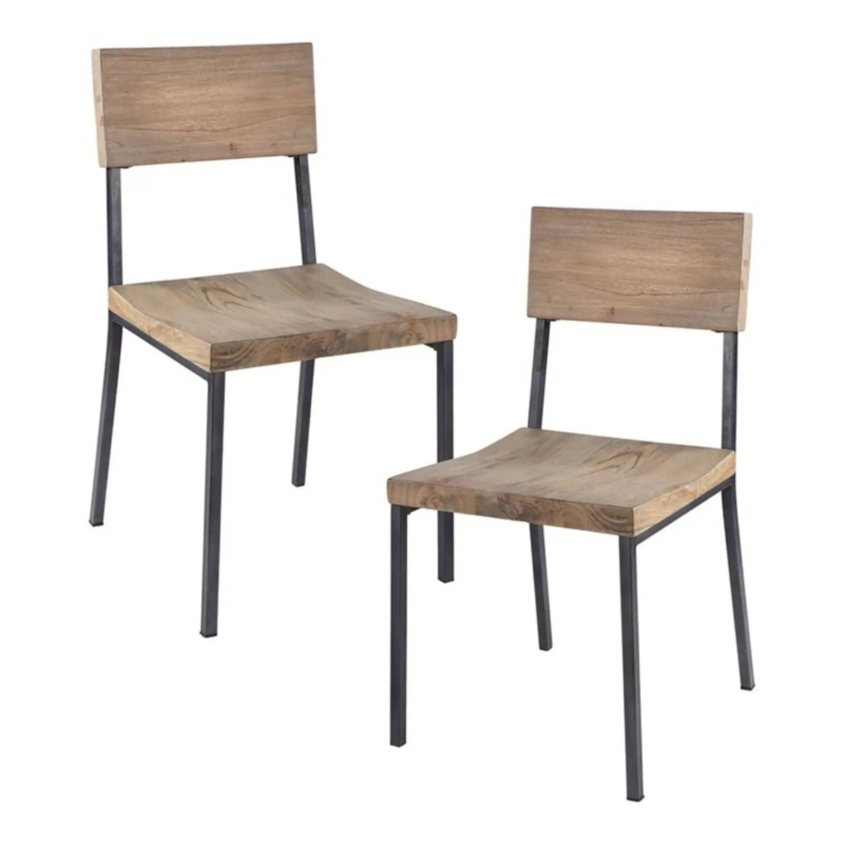 Tacoma Dining Chair (Set of 2) | Chair Set | Steel & Metal | Gray