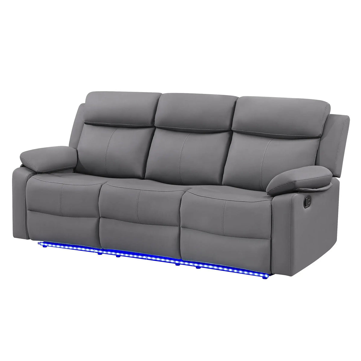 Blanche Reclining Sofa | Integrated LED Lights | Manual Recline | Pillow Top Arms